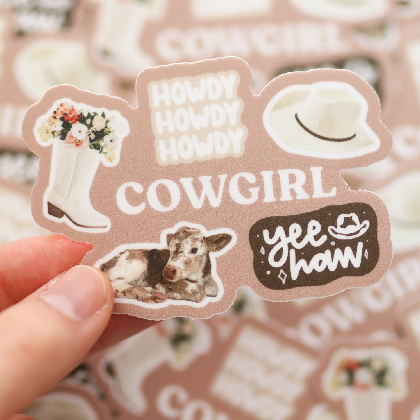 Cowgirl Waterproof Sticker