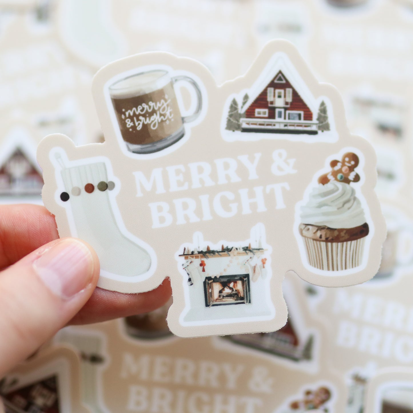 Christmas Waterproof Sticker