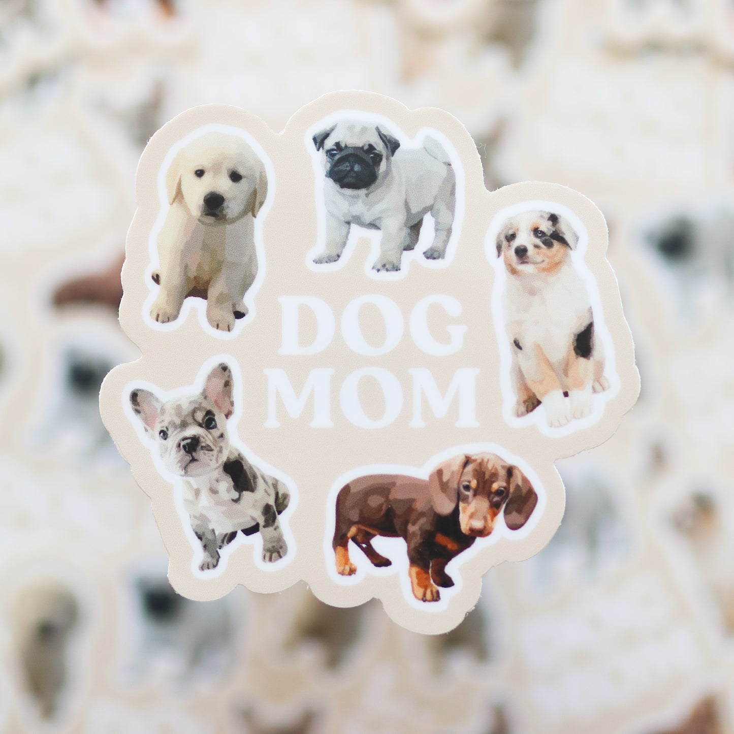 Dog Mom Waterproof Sticker