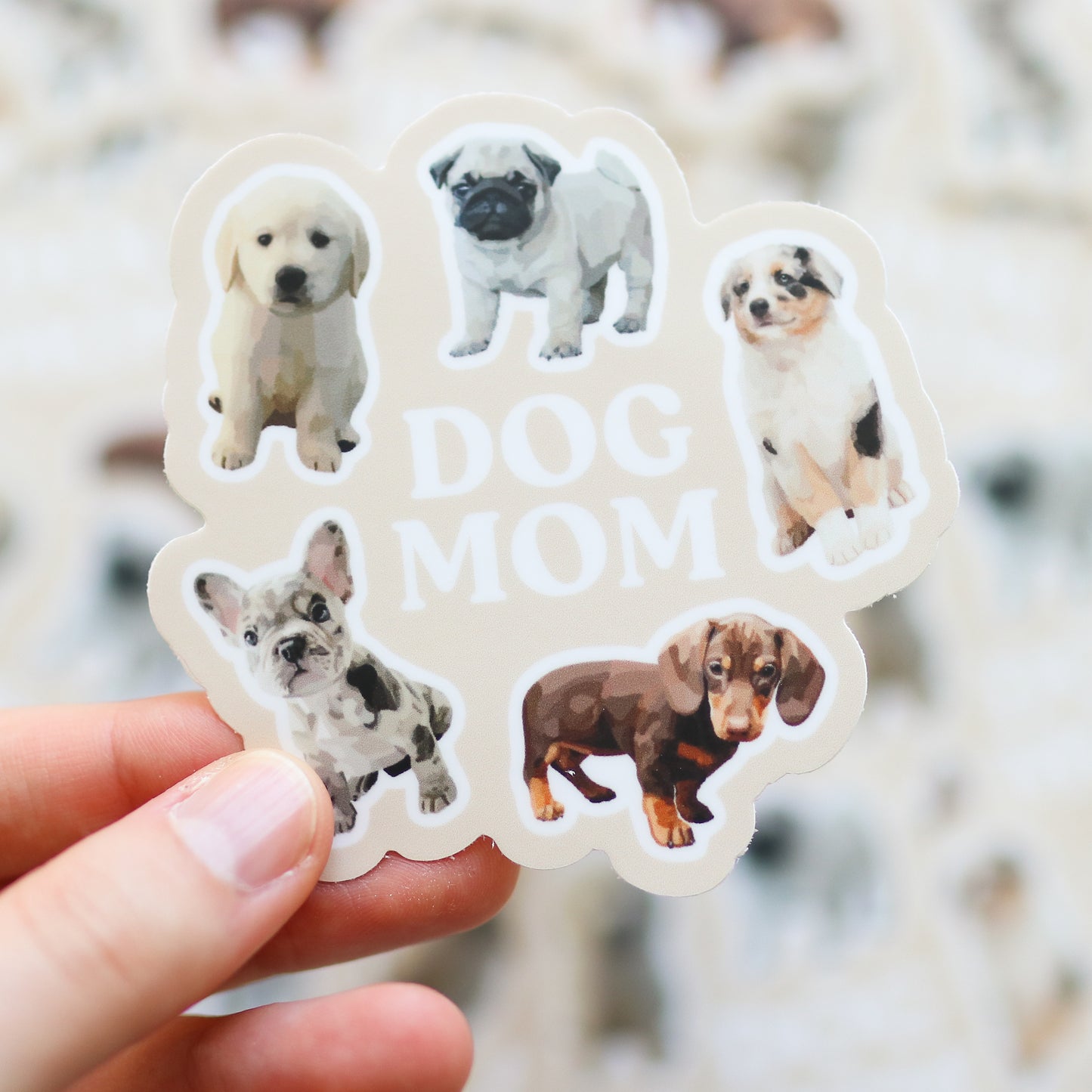 Dog Mom Waterproof Sticker