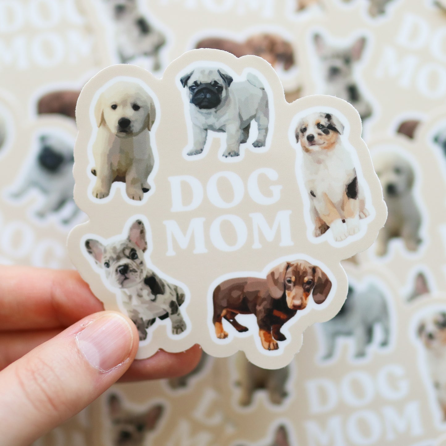 Dog Mom Waterproof Sticker