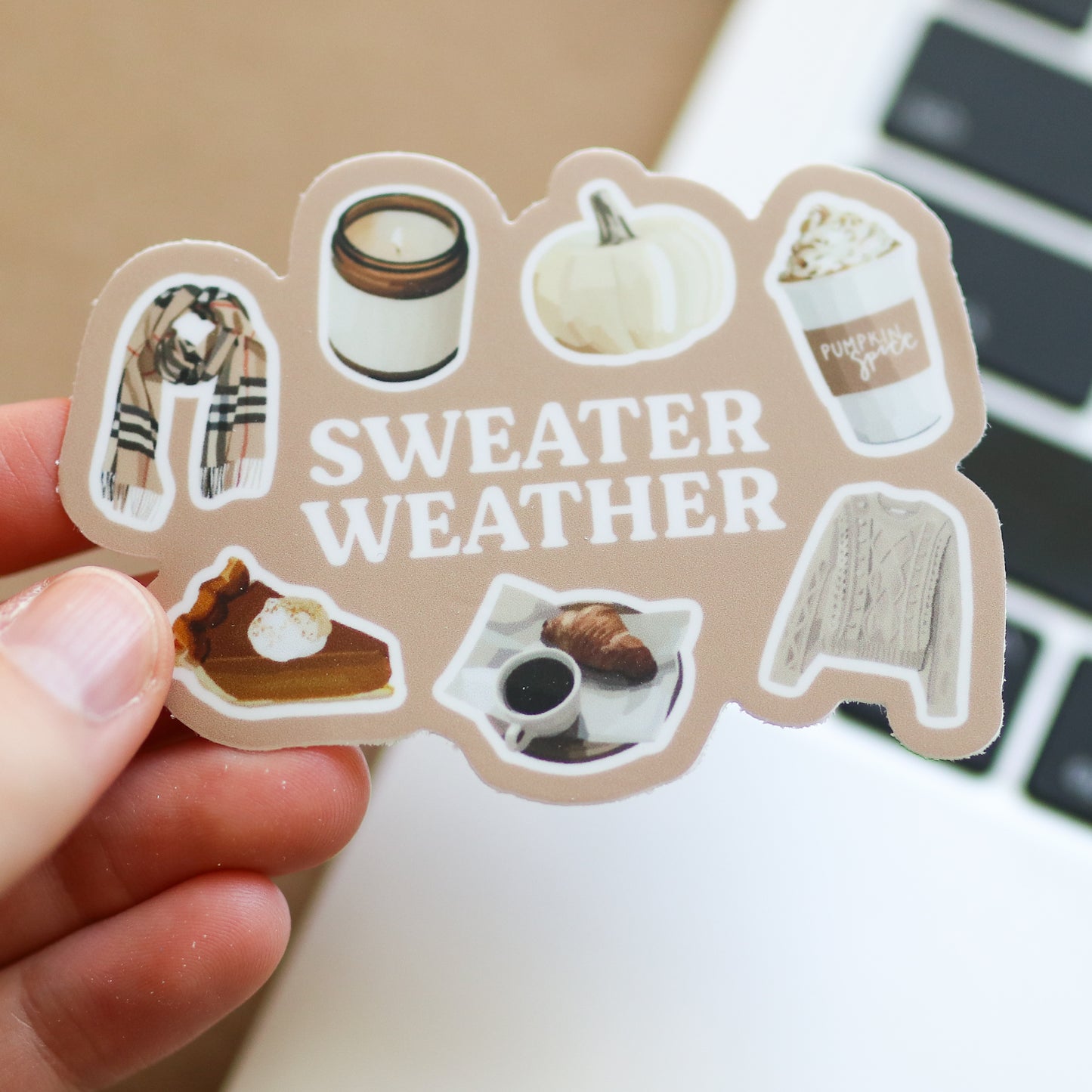 Sweater Weather Waterproof Sticker