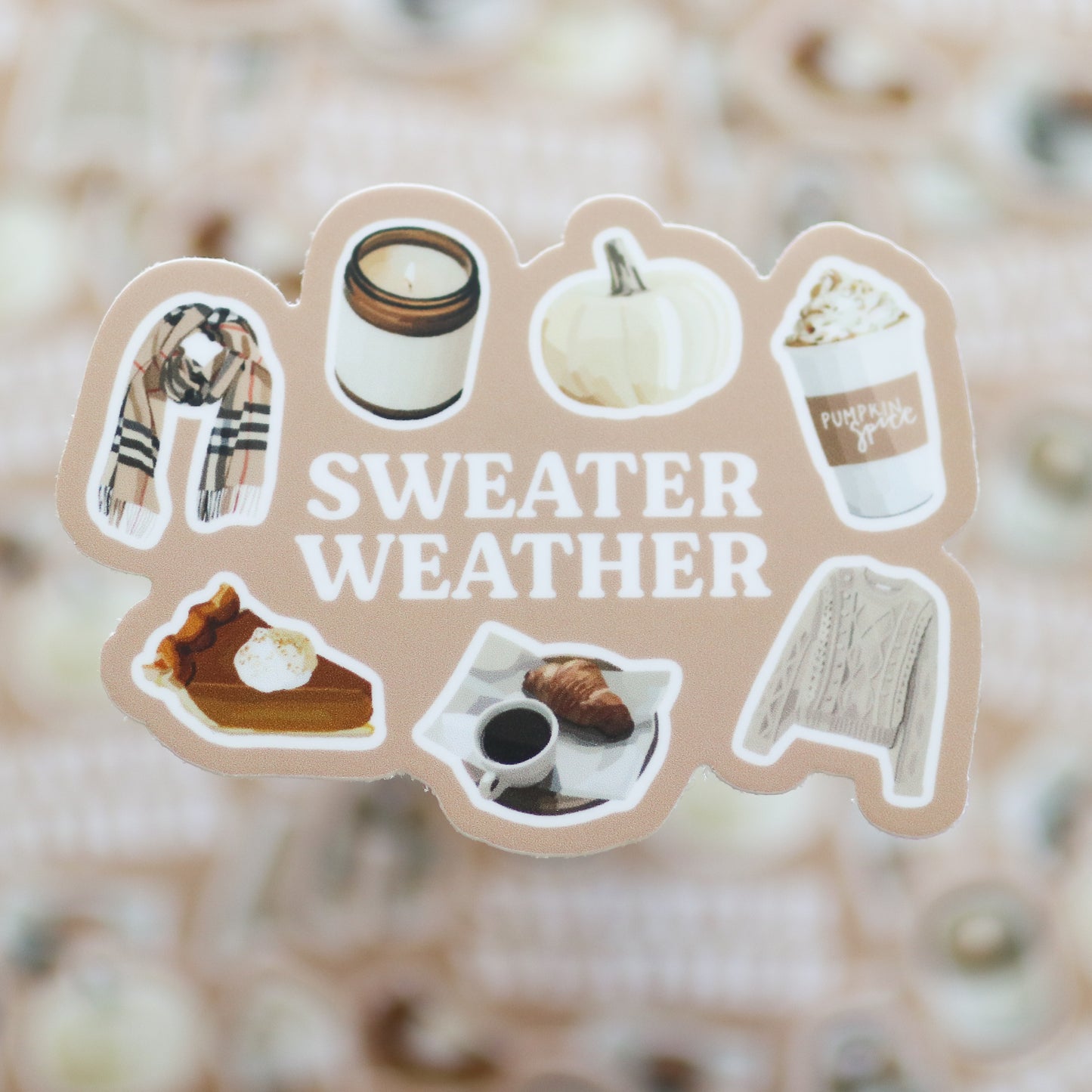 Sweater Weather Waterproof Sticker