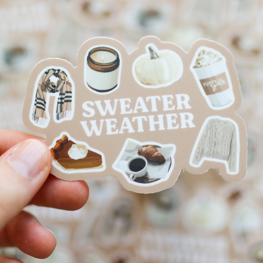 Sweater Weather Waterproof Sticker