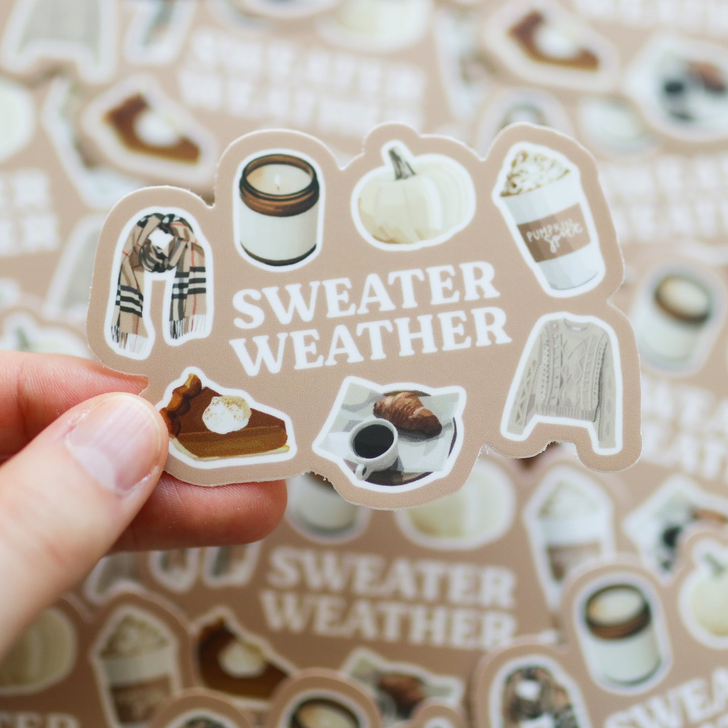 Sweater Weather Waterproof Sticker