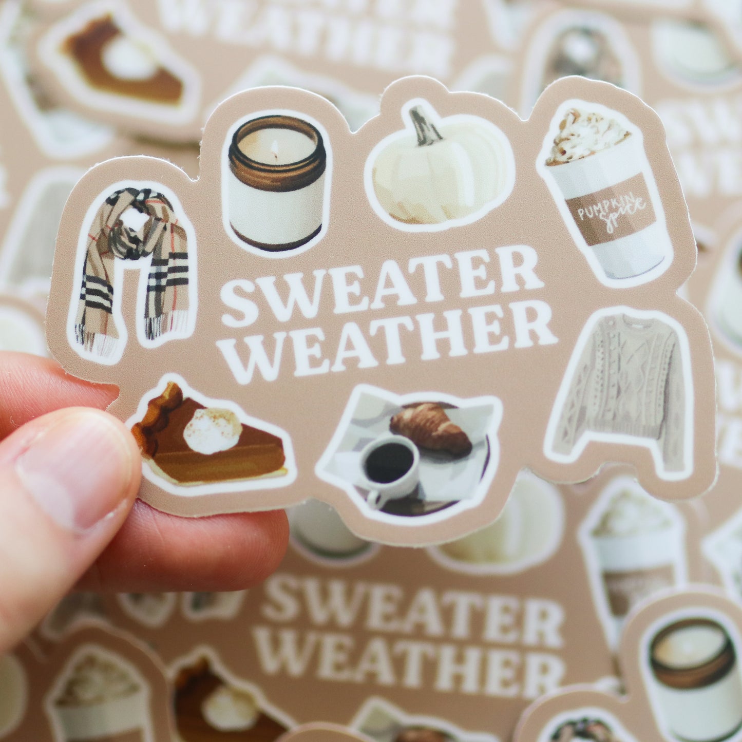 Sweater Weather Waterproof Sticker