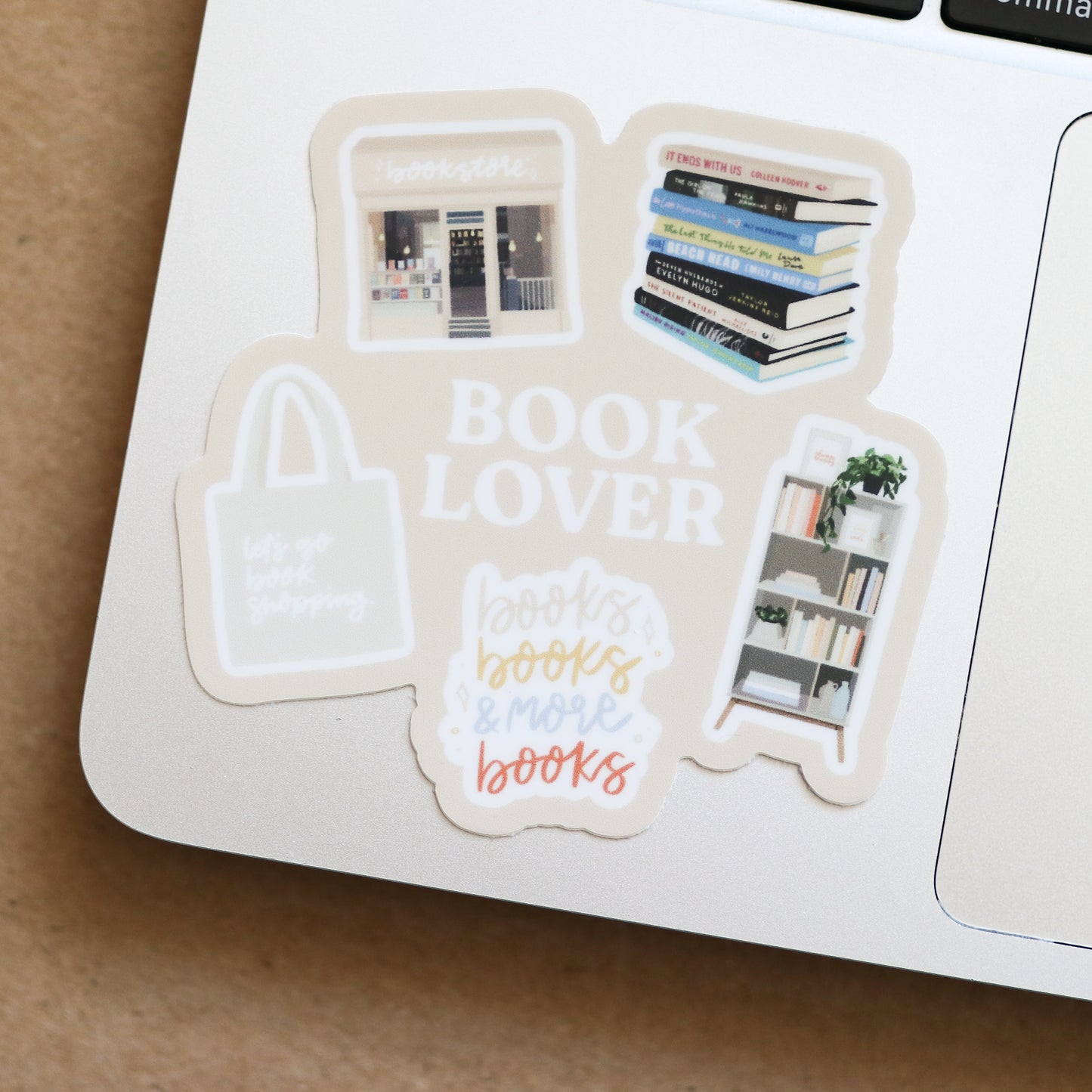 Book Lover Waterproof Sticker