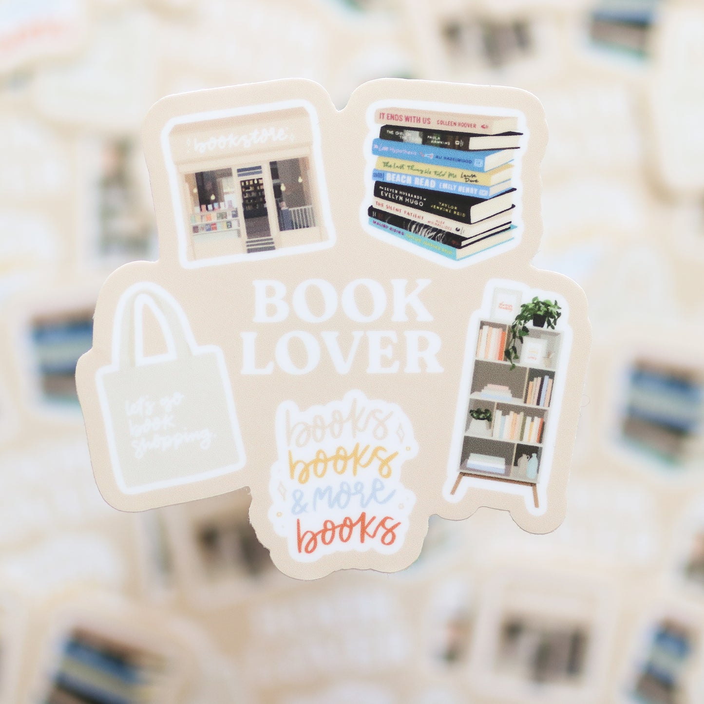 Book Lover Waterproof Sticker