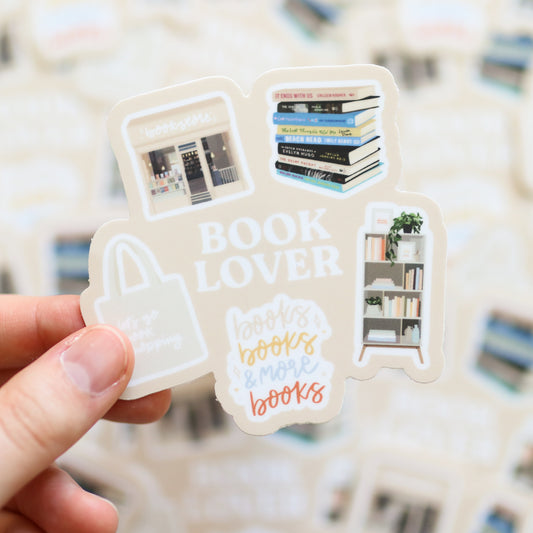 Book Lover Waterproof Sticker