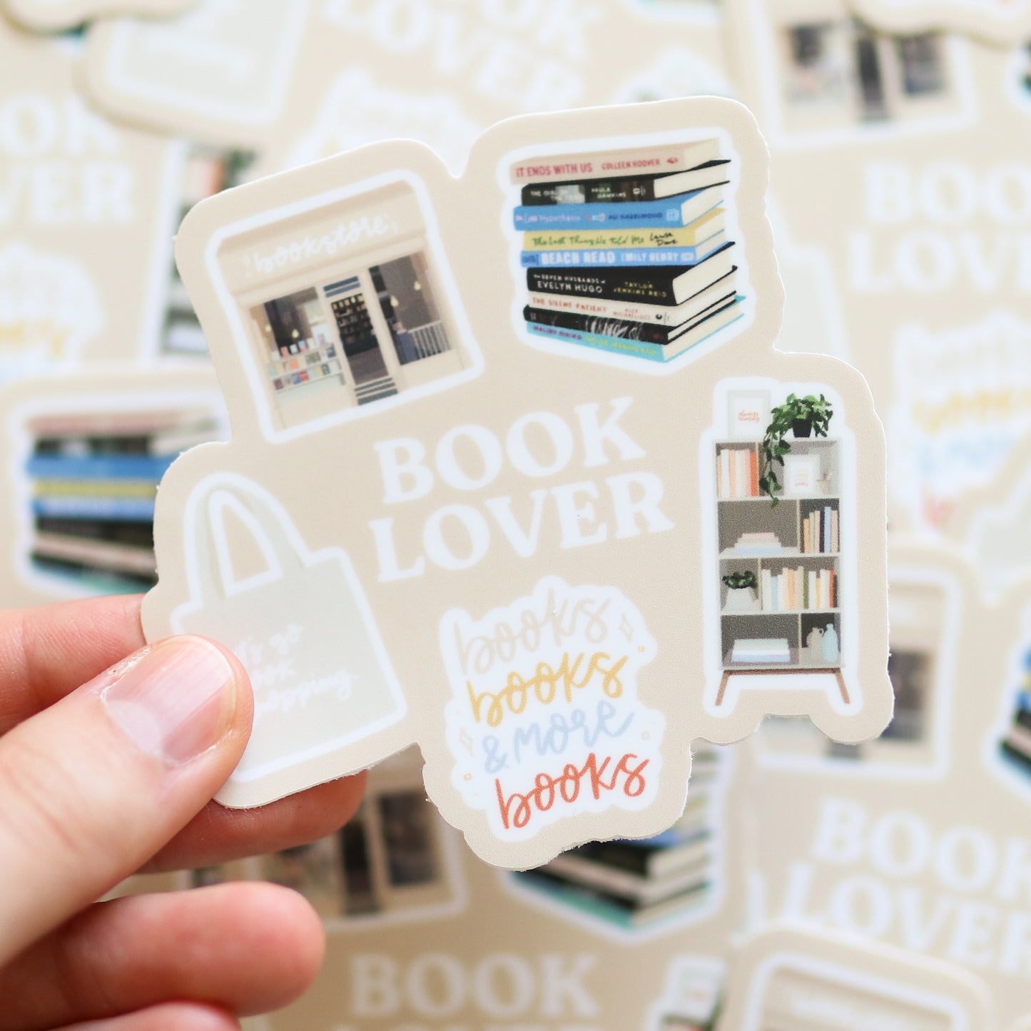 Book Lover Waterproof Sticker