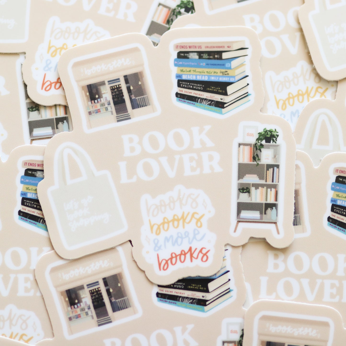 Book Lover Waterproof Sticker