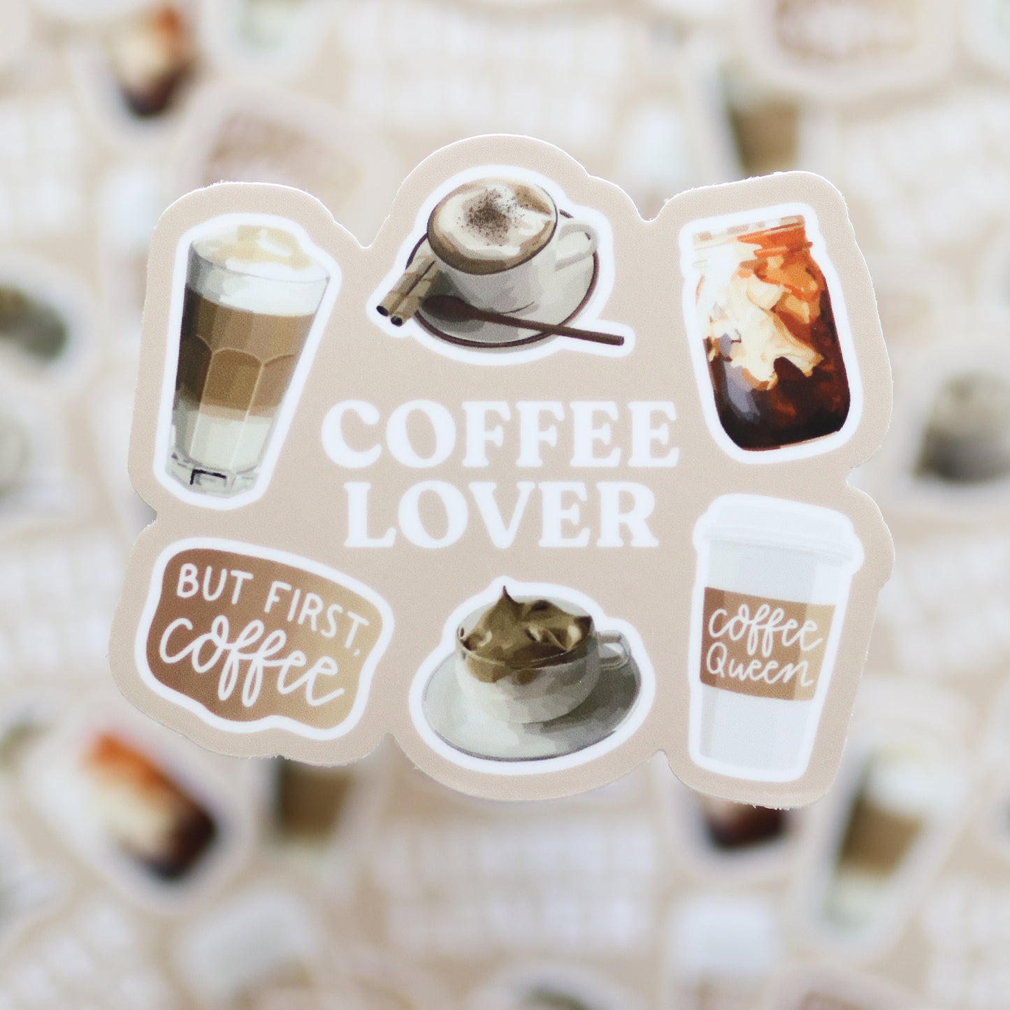 Coffee Lover Waterproof Sticker