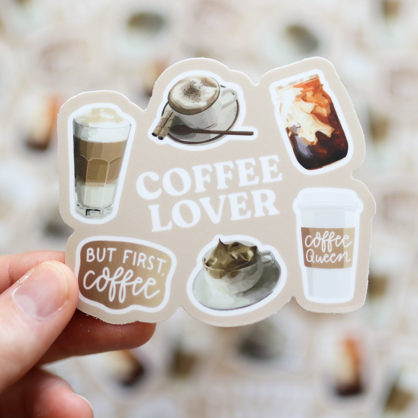 Coffee Lover Waterproof Sticker