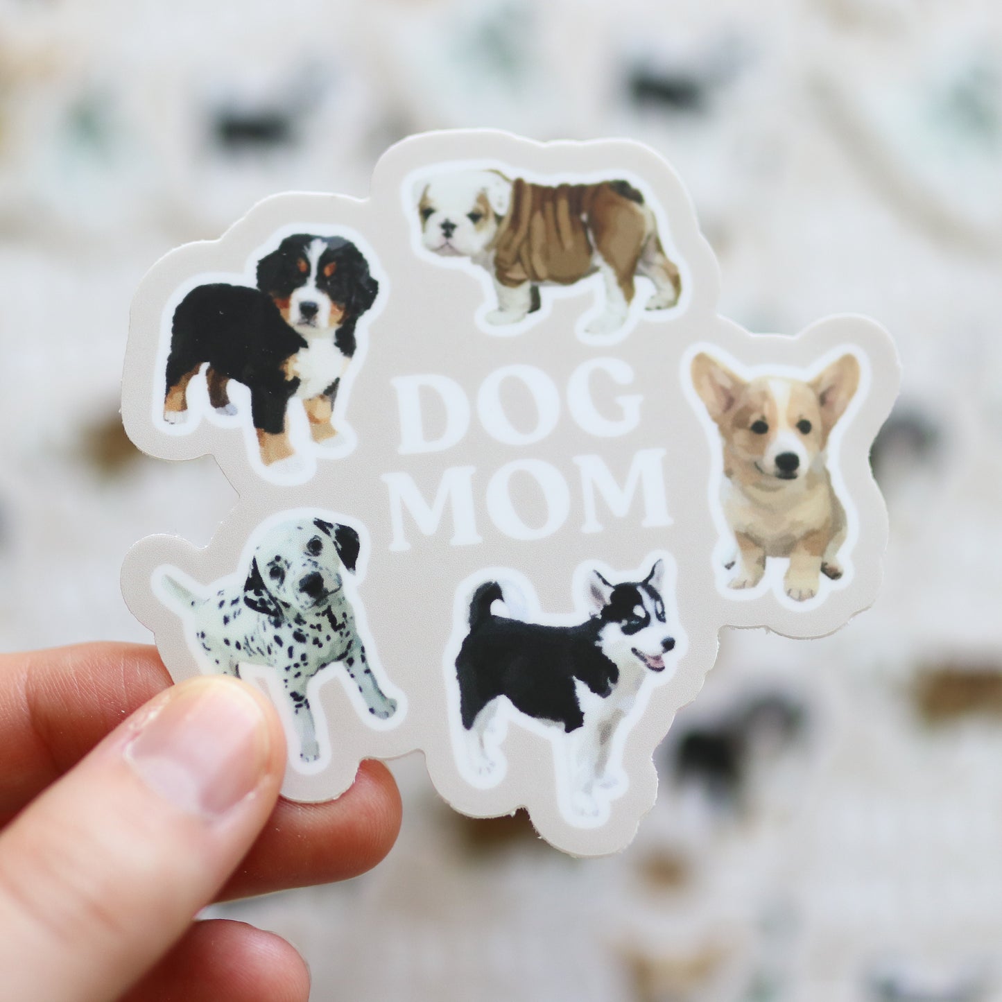 Dog Mom Waterproof Sticker