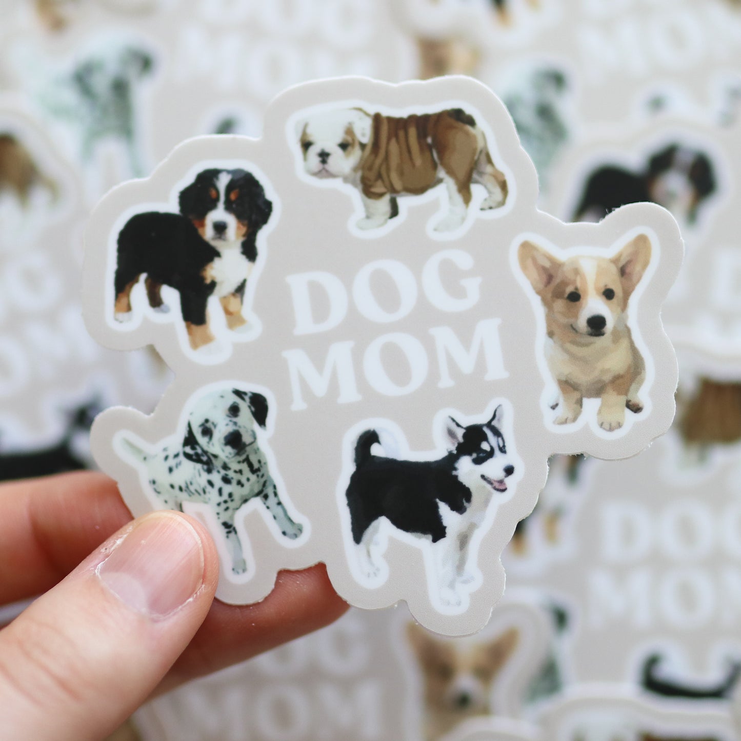 Dog Mom Waterproof Sticker