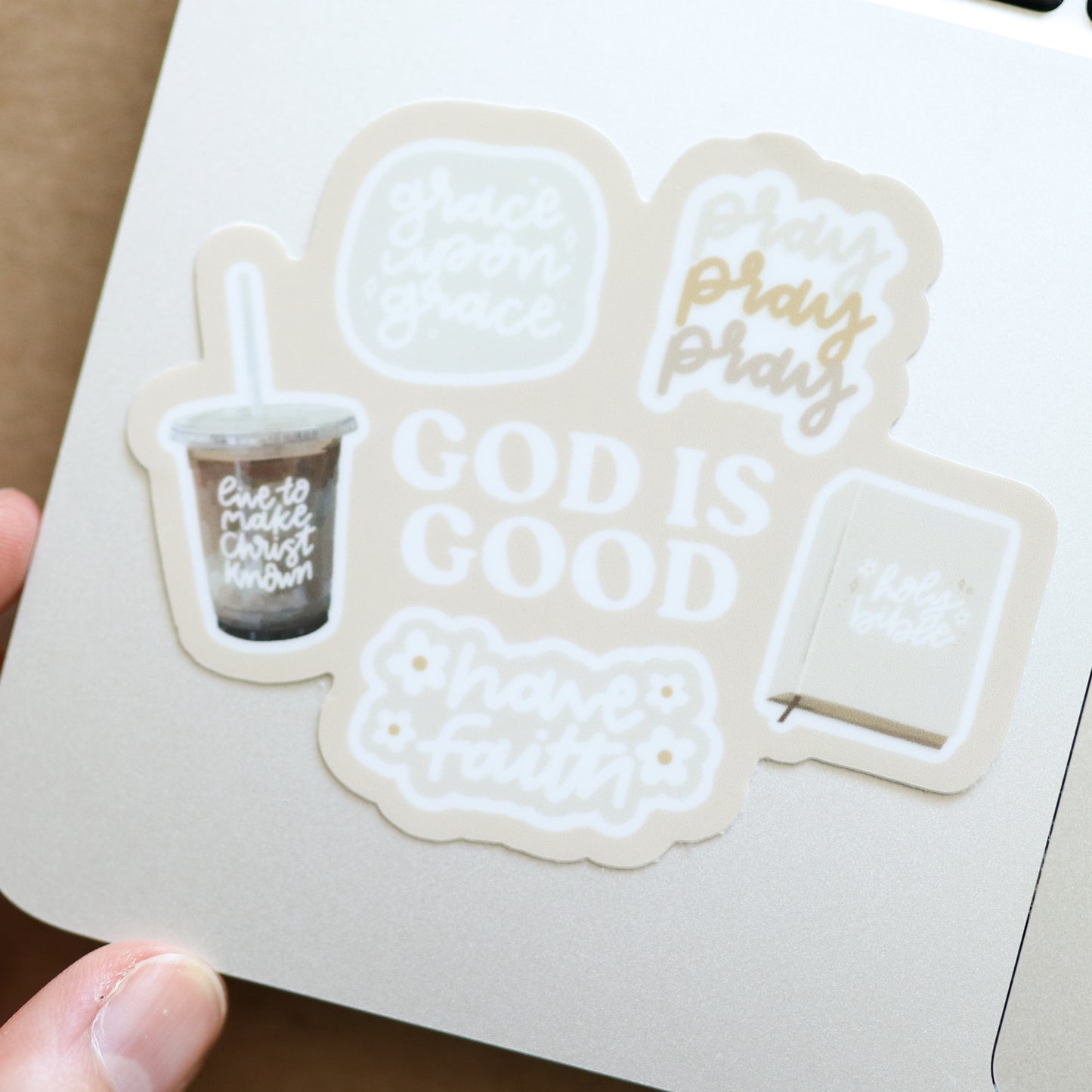 God is Good Waterproof Sticker