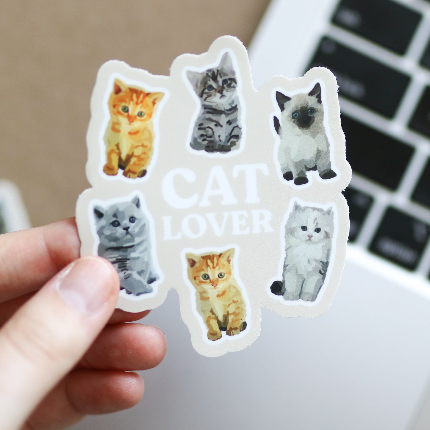 Cat Lover Waterproof Sticker