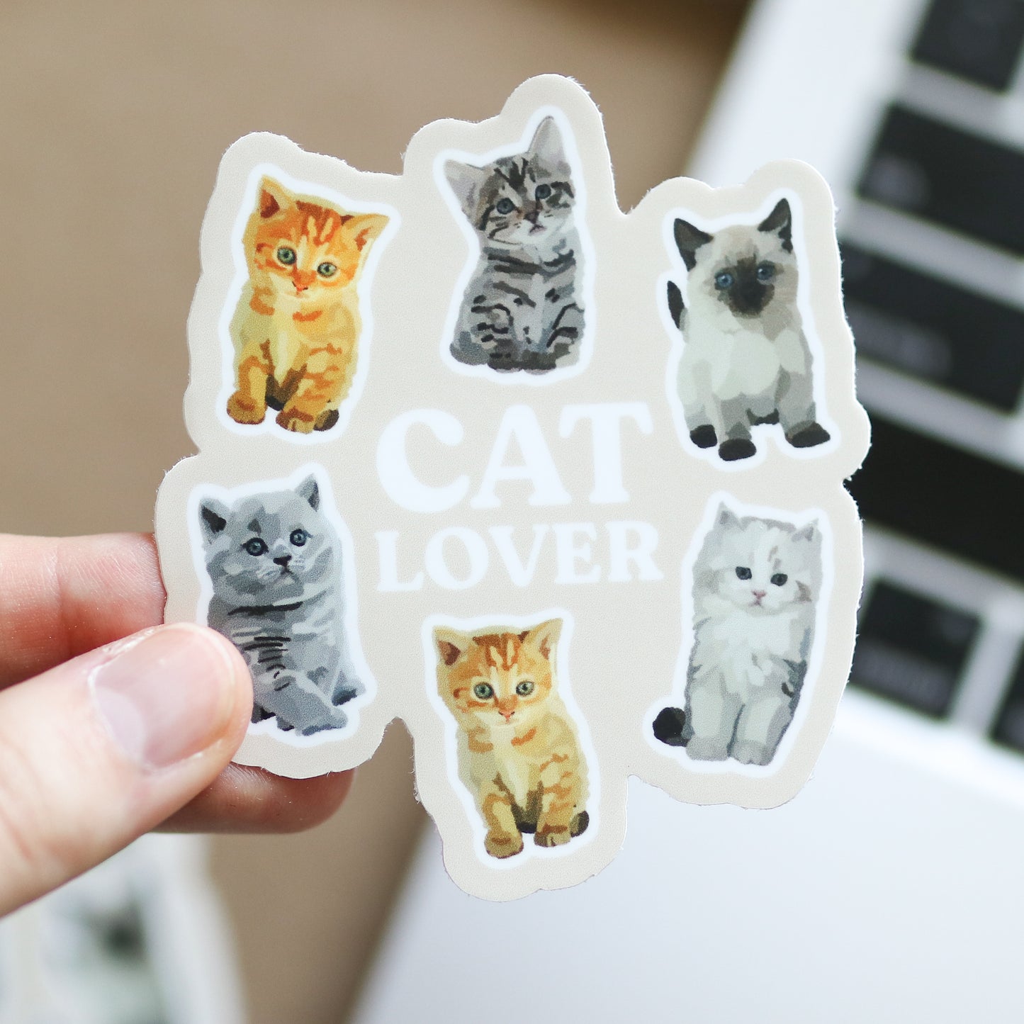 Cat Lover Waterproof Sticker