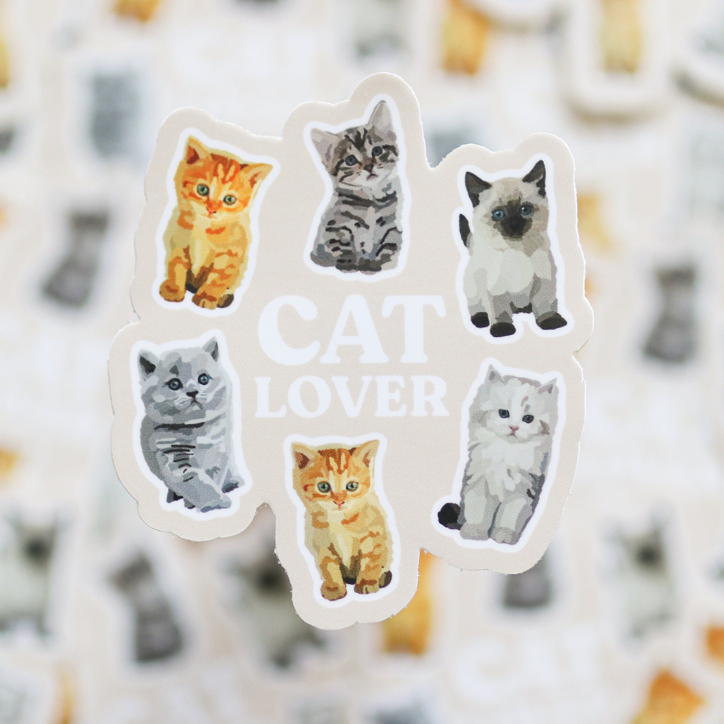 Cat Lover Waterproof Sticker