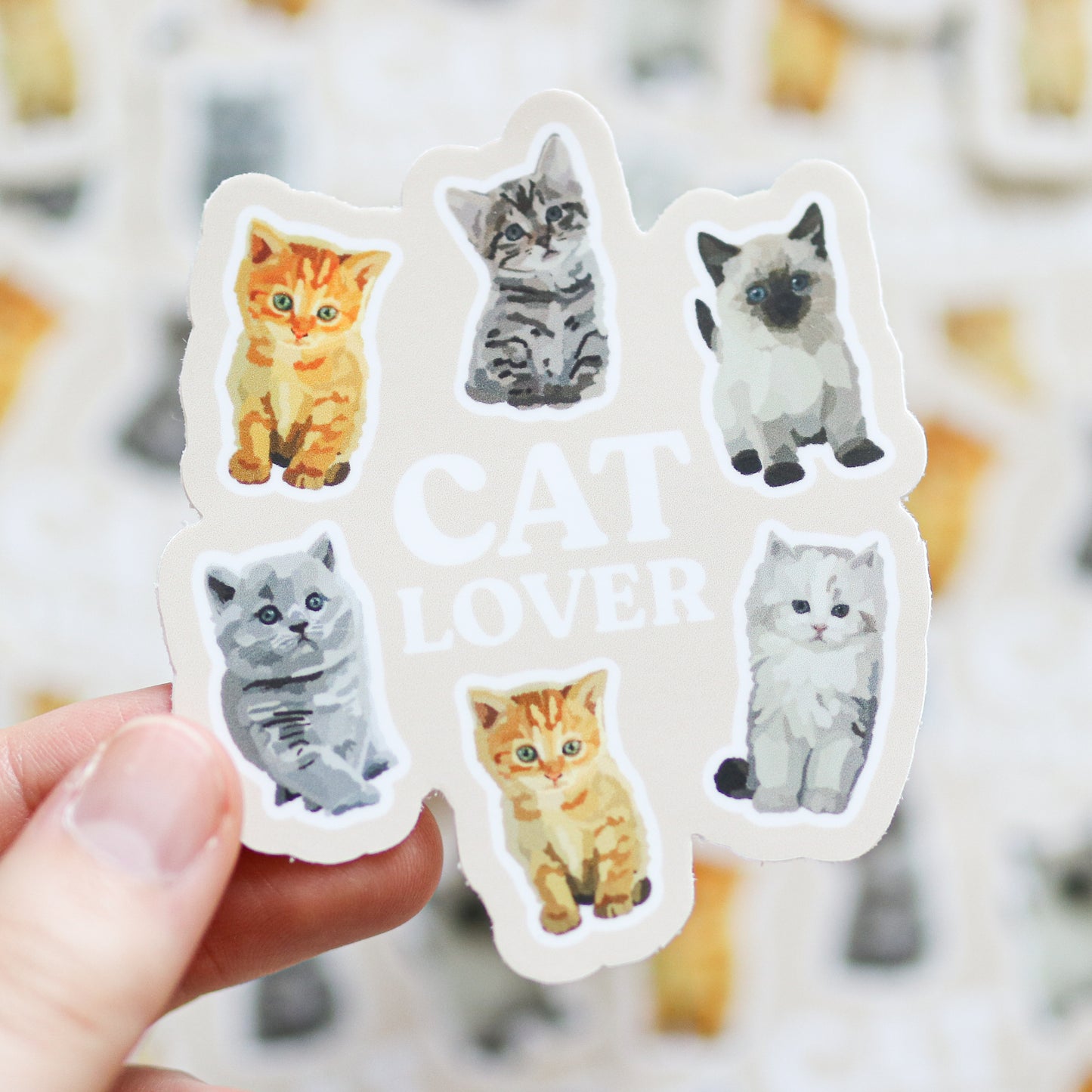 Cat Lover Waterproof Sticker