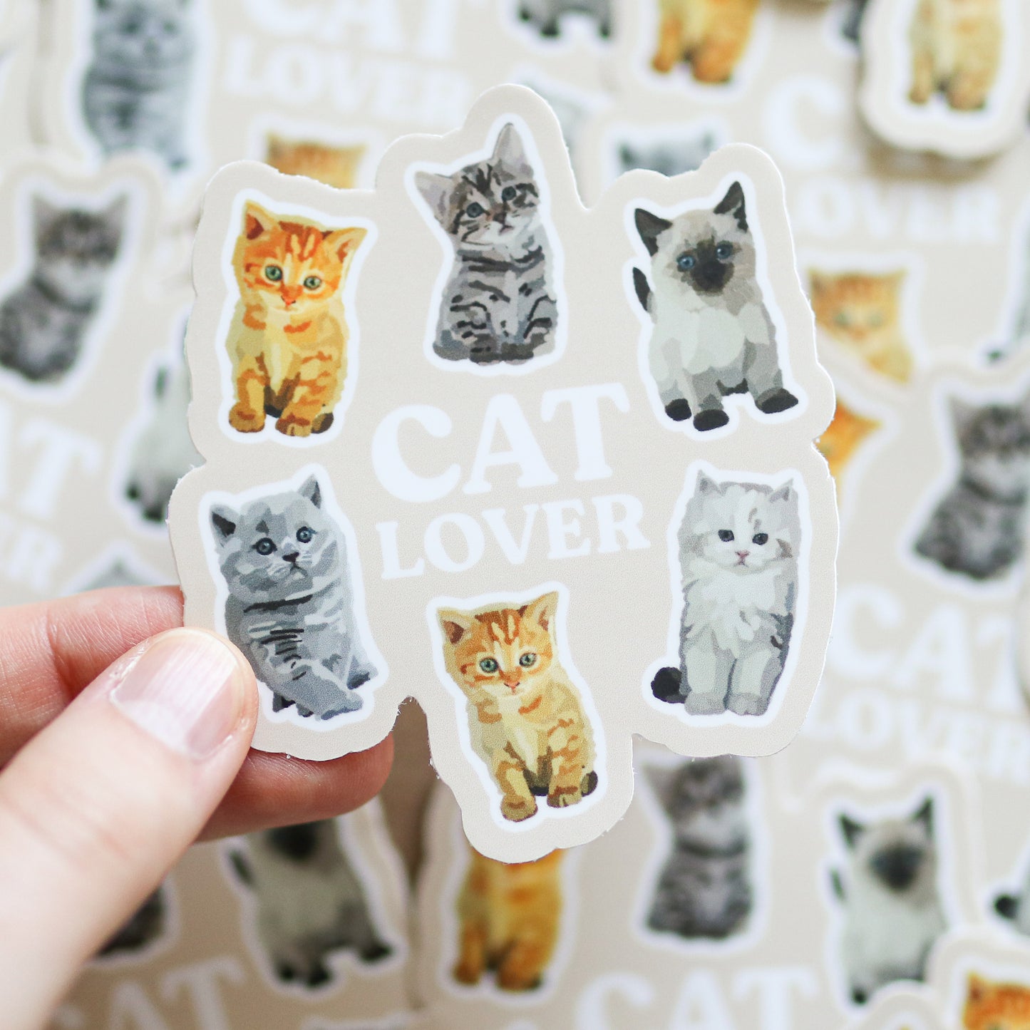 Cat Lover Waterproof Sticker