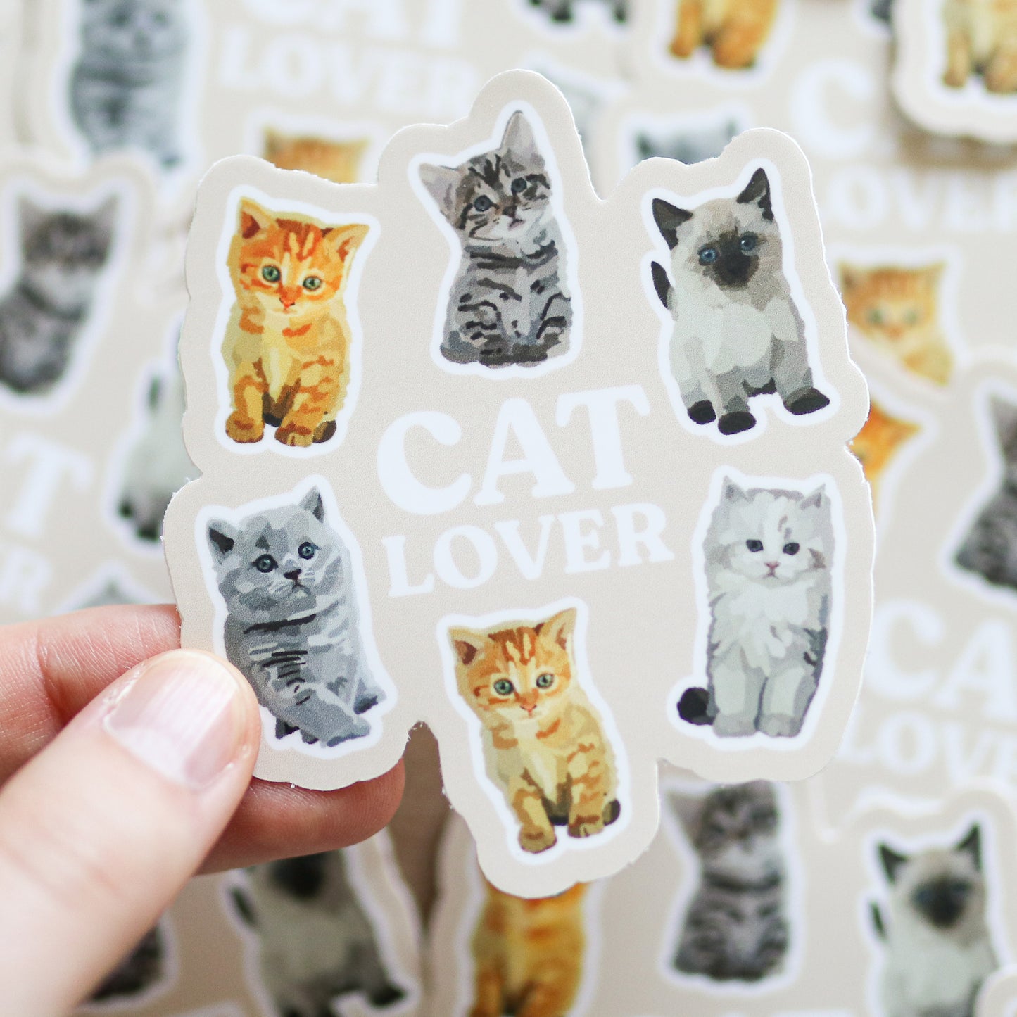 Cat Lover Waterproof Sticker