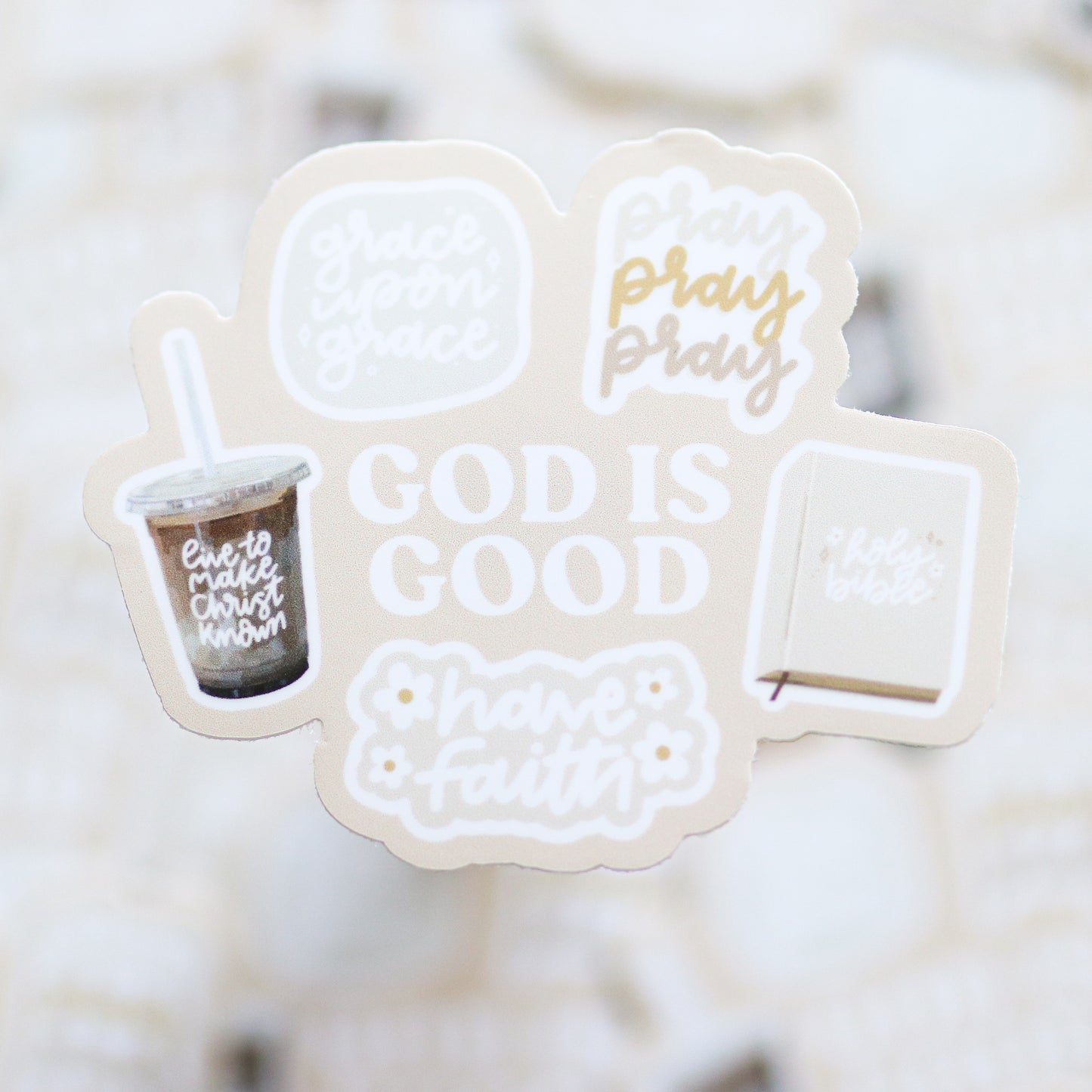 God is Good Waterproof Sticker