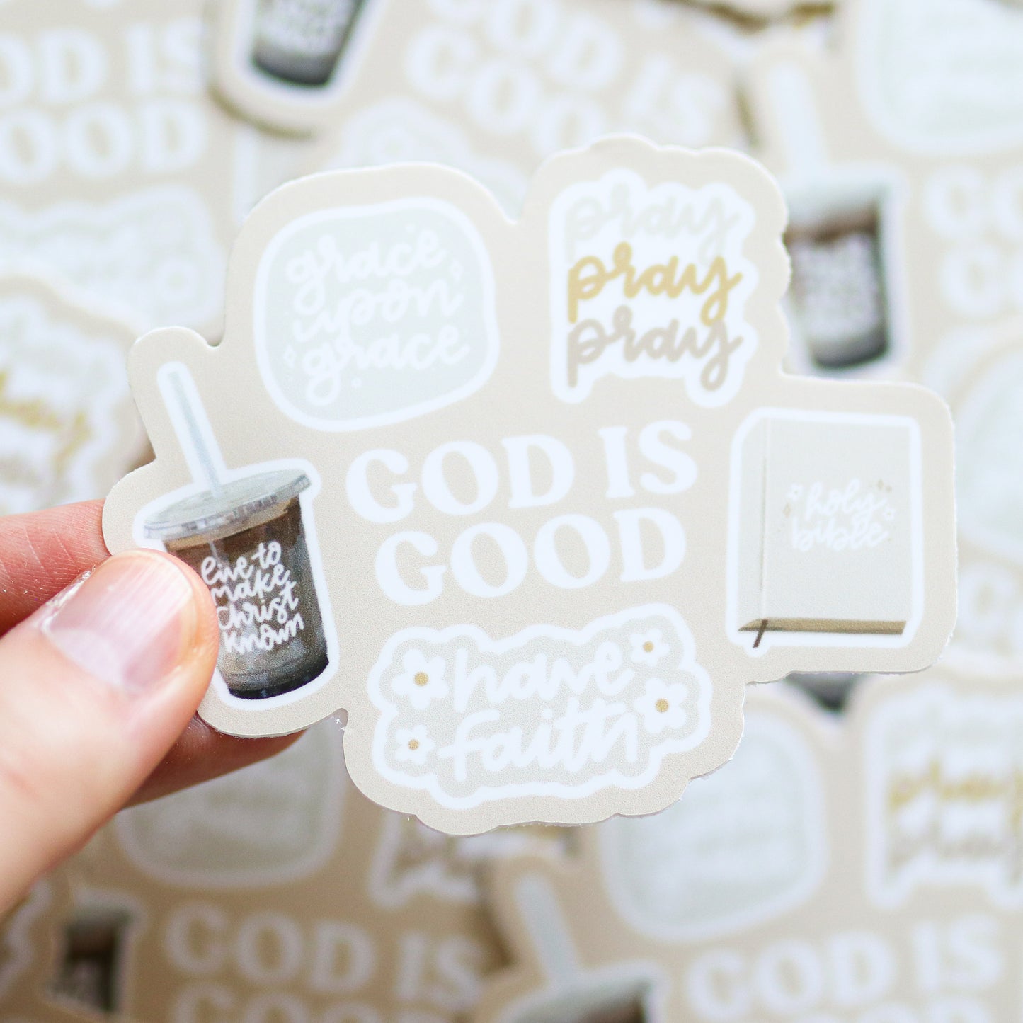 God is Good Waterproof Sticker