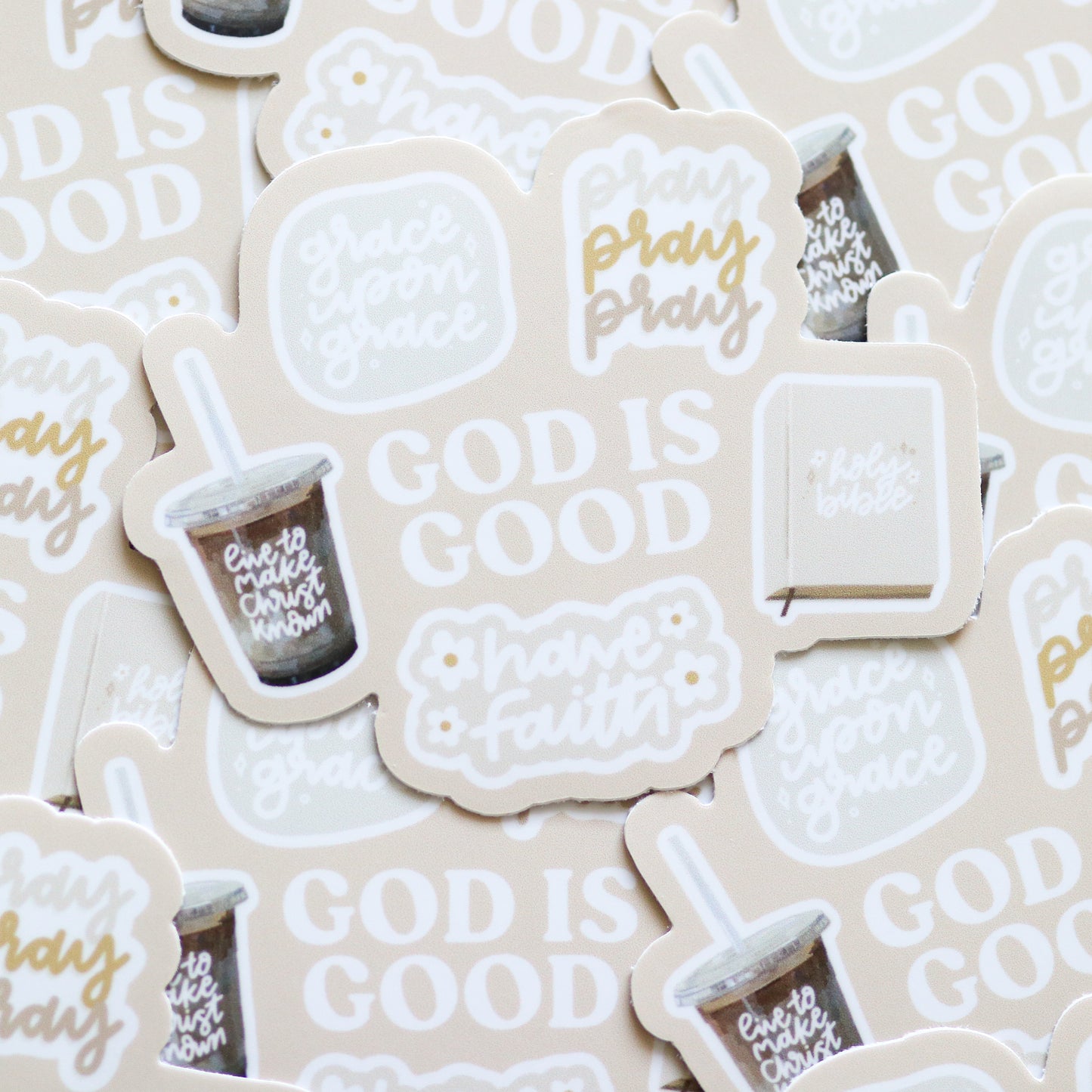 God is Good Waterproof Sticker