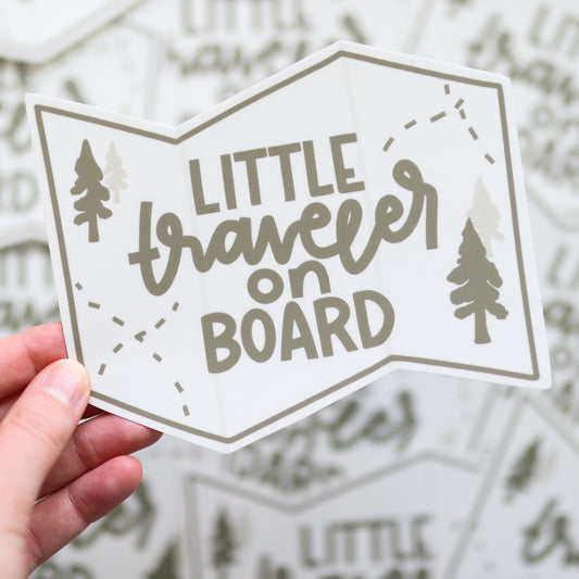 Little Traveler on Board Bumper Sticker