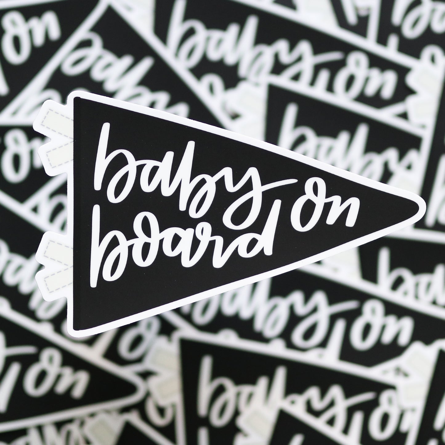 Baby on Board Banner Bumper Sticker