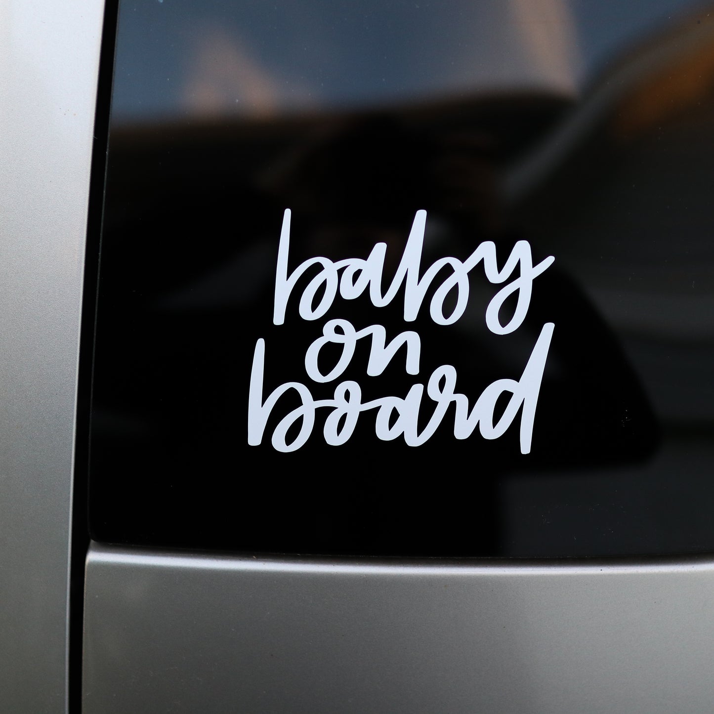 Baby on Board Handwritten Car Decal