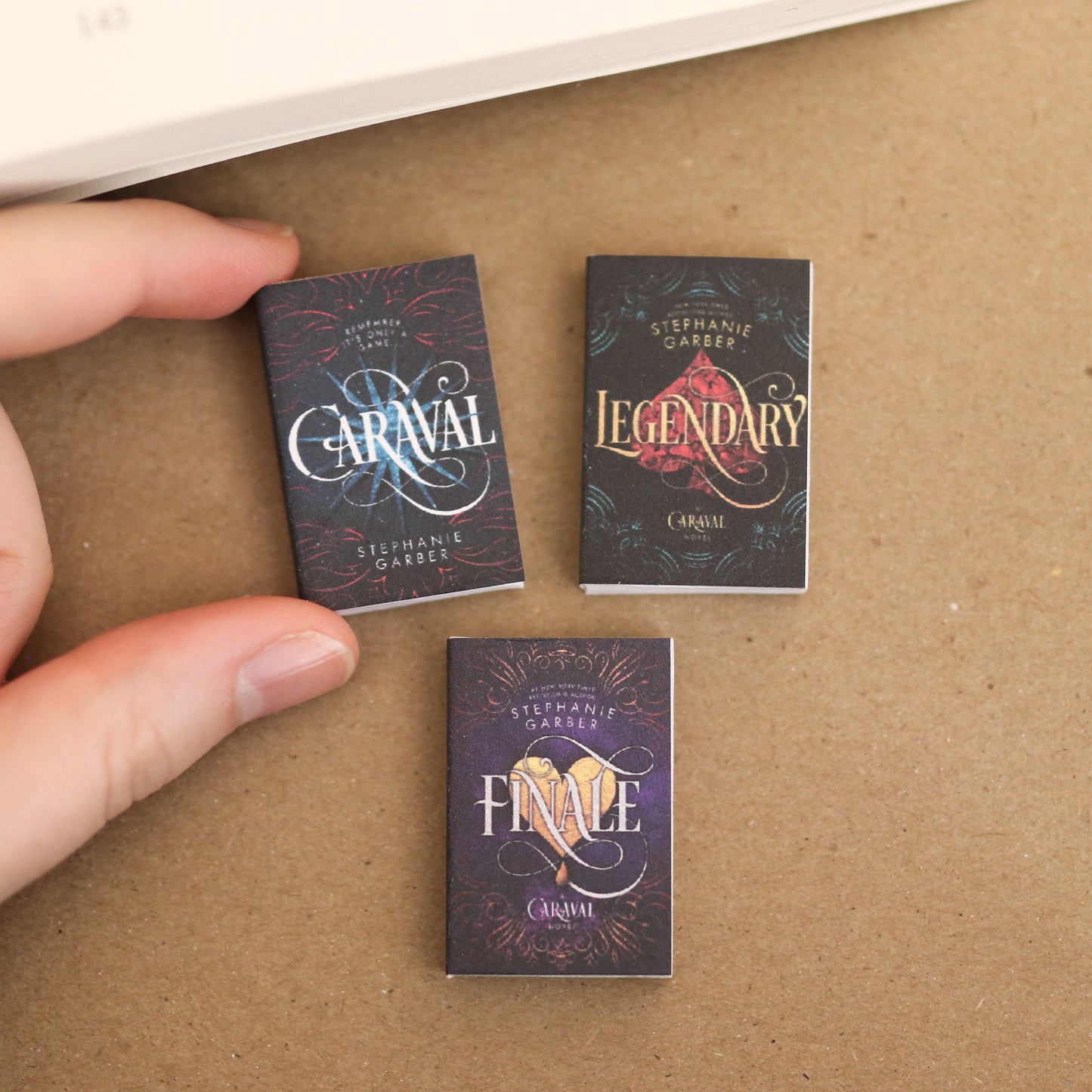 Handmade MINI Stephanie Garber Books (set of 3 mini books)