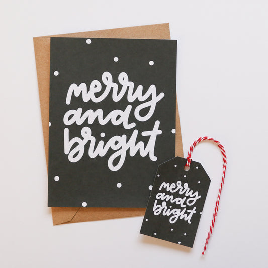 Merry and Bright Card and Gift Tag Set
