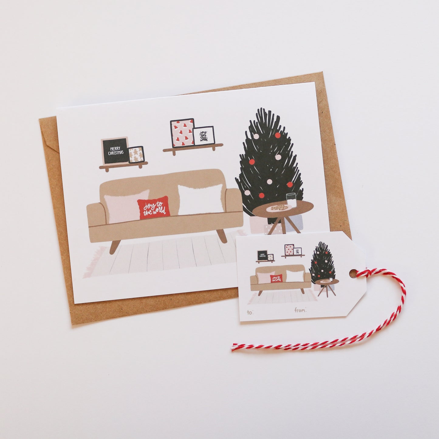 Christmas Room Card and Gift Tag Set