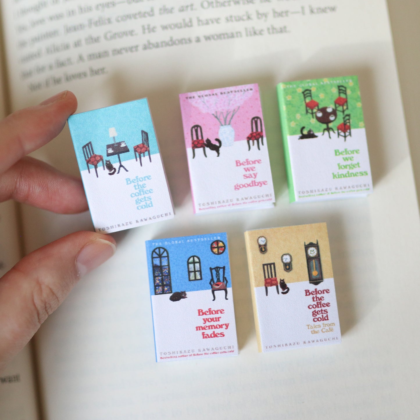 Handmade MINI Before the Coffee Gets Cold Series Books (set of 5 mini books)