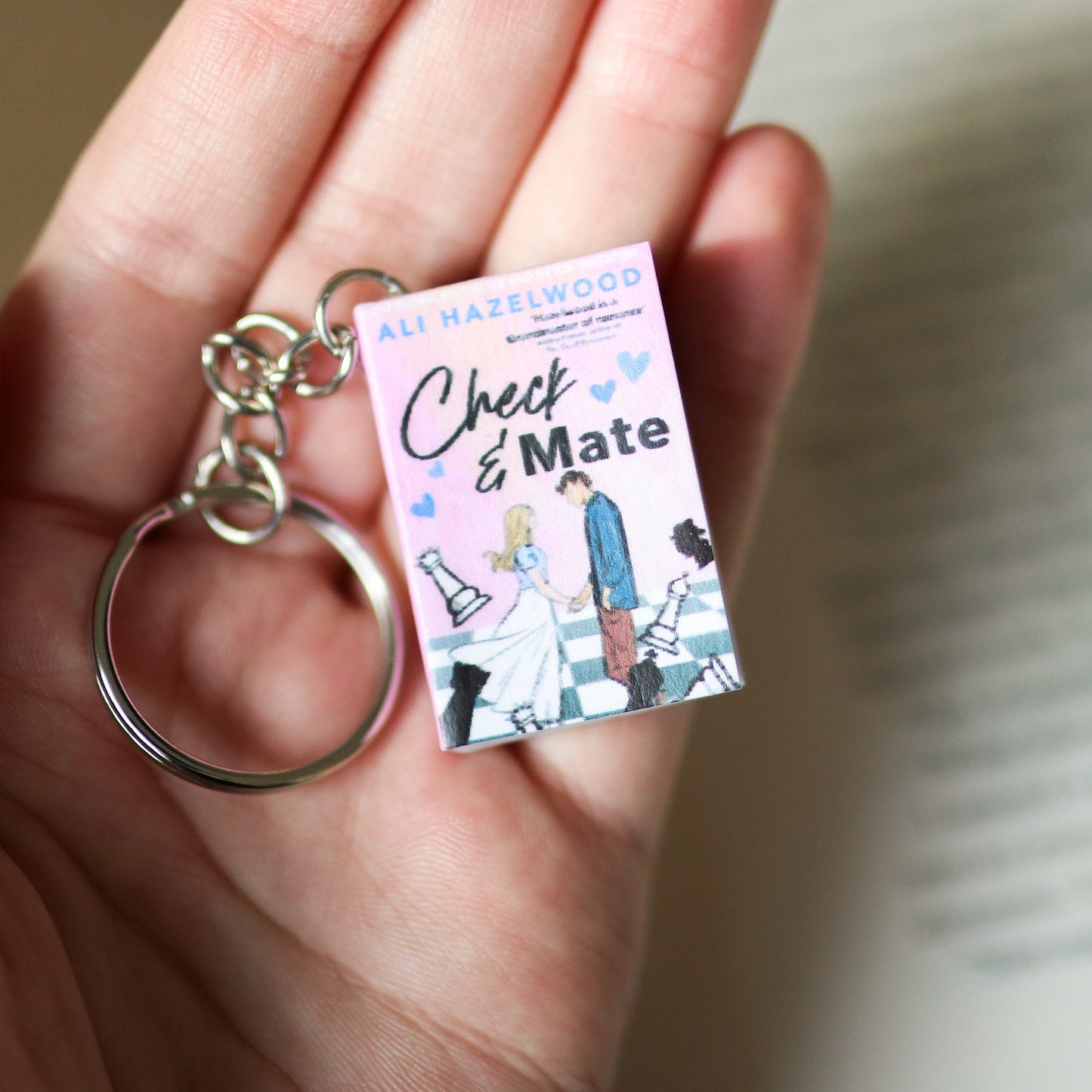Mini Check and Mate Book Keychain