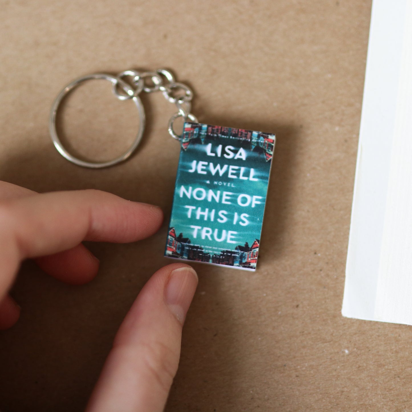 Mini None of this is True Book Keychain