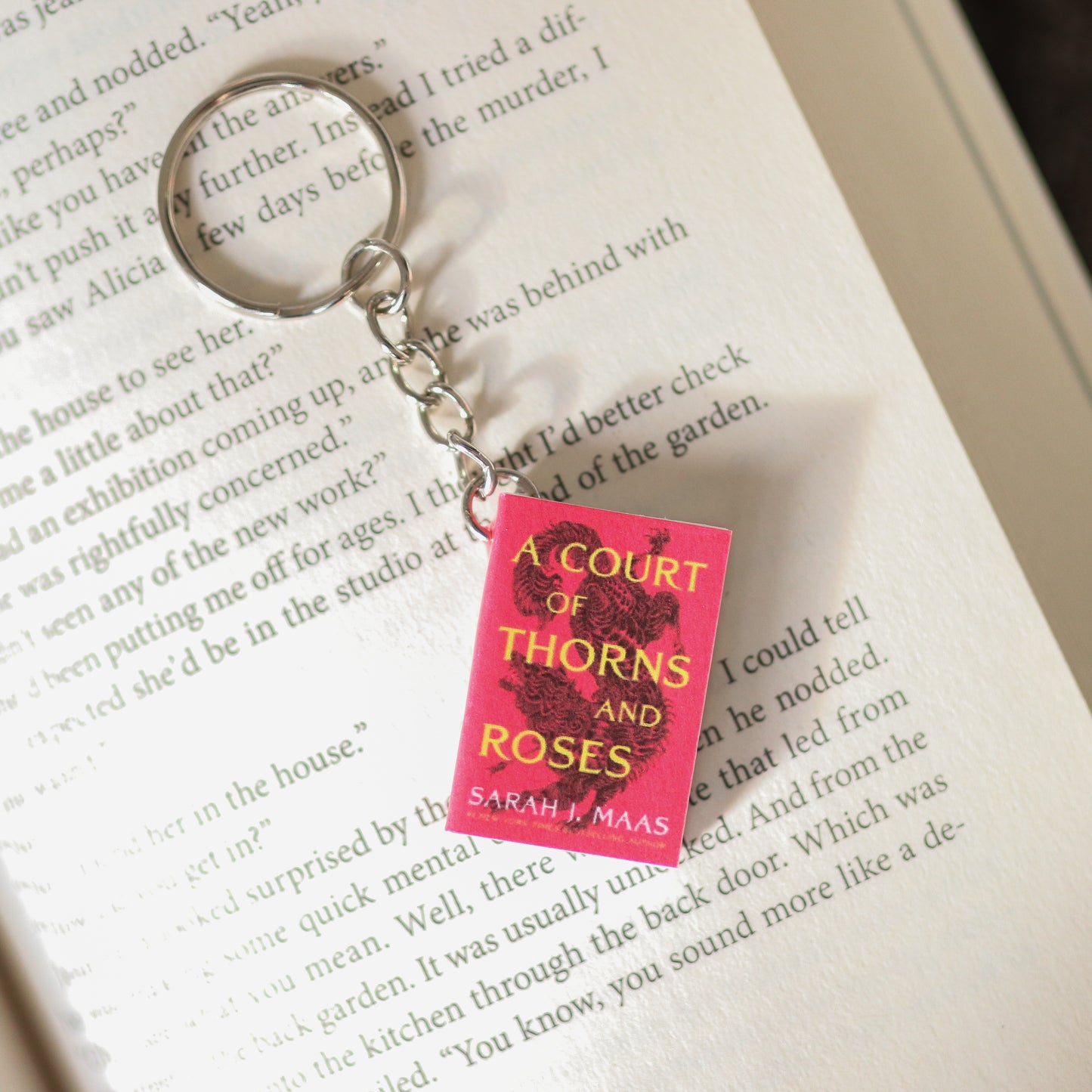 Mini A Court of Thorns and Roses Book Keychain