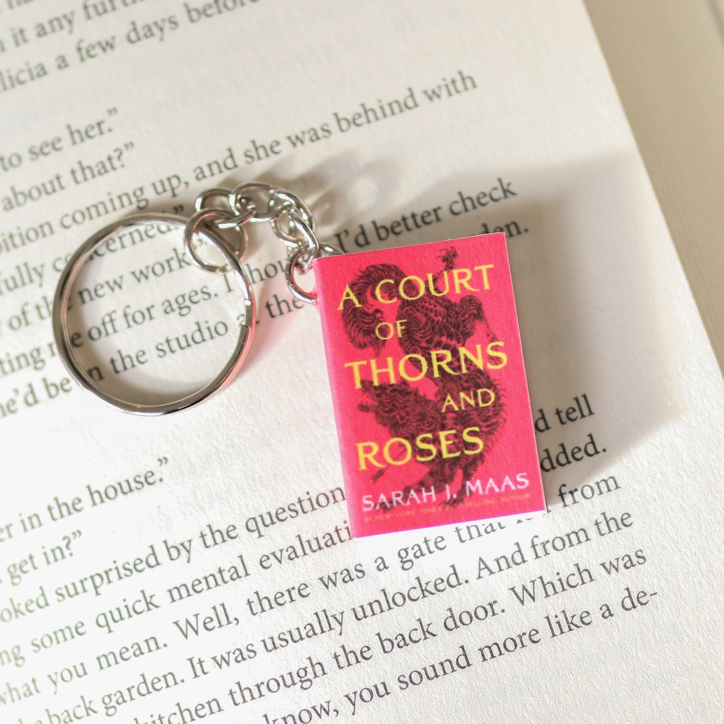 Mini A Court of Thorns and Roses Book Keychain