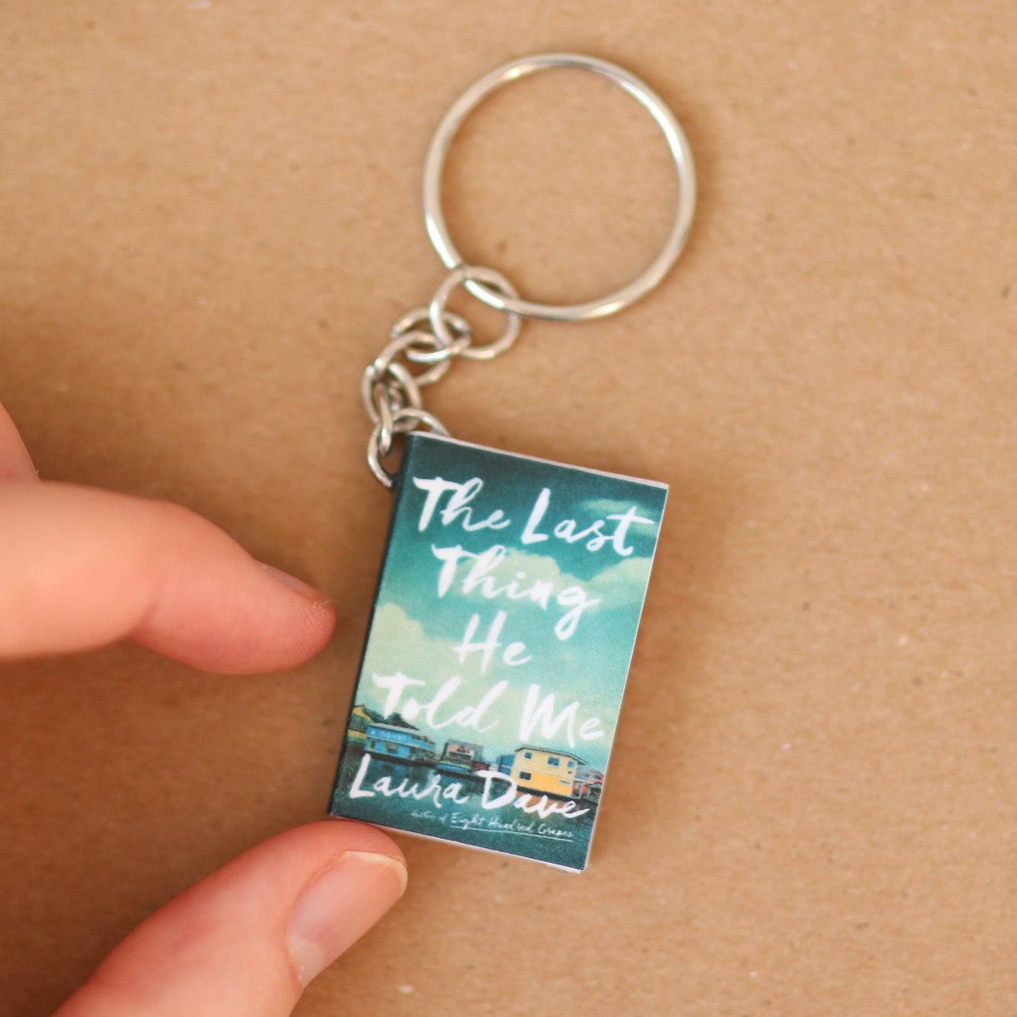 Mini The Last Thing He Told Me Book Keychain