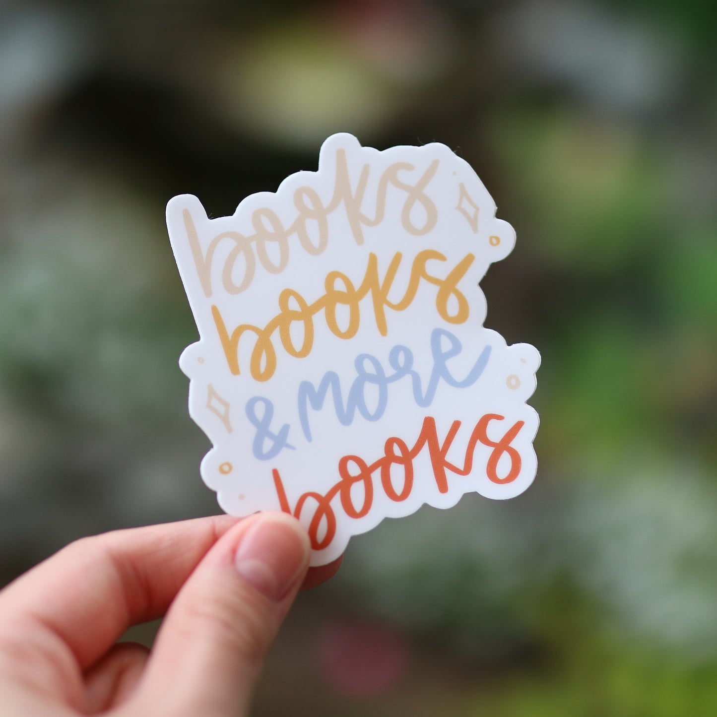 Books, Books, & More Books Waterproof Sticker