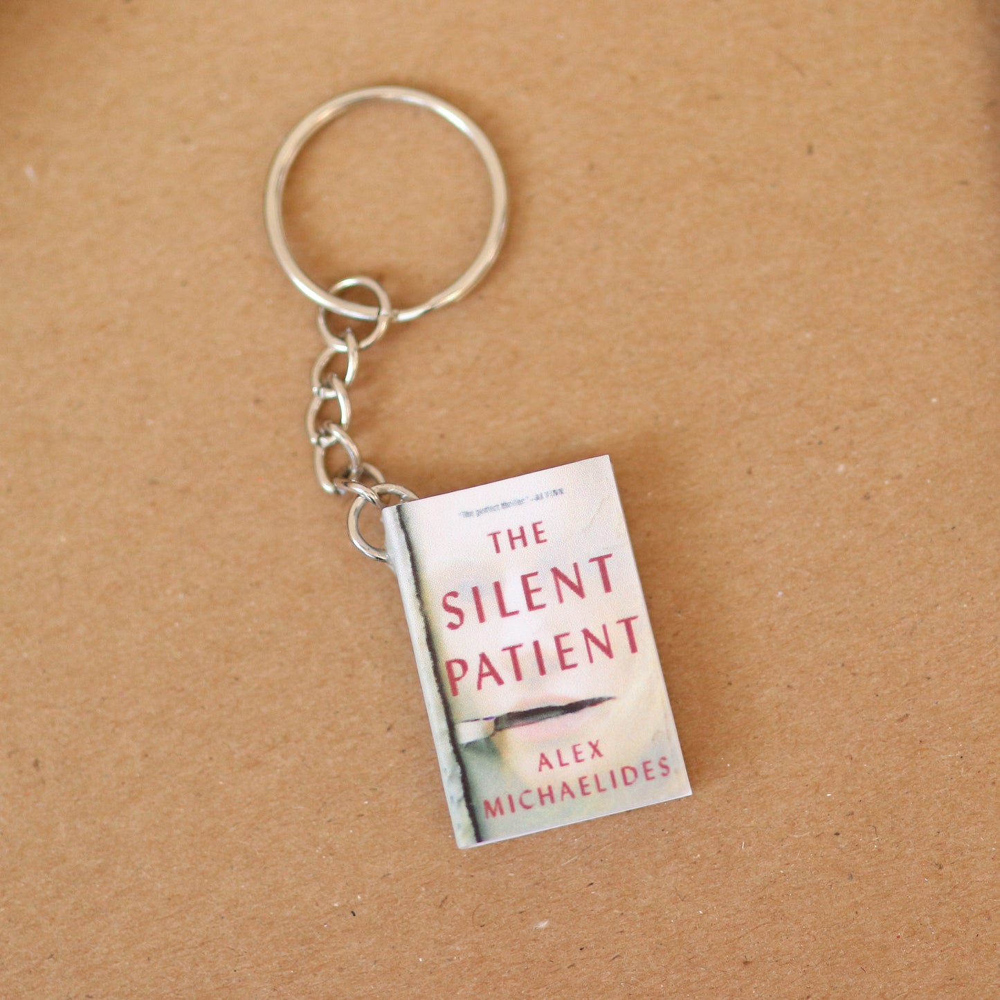 Mini The Silent Patient Book Keychain