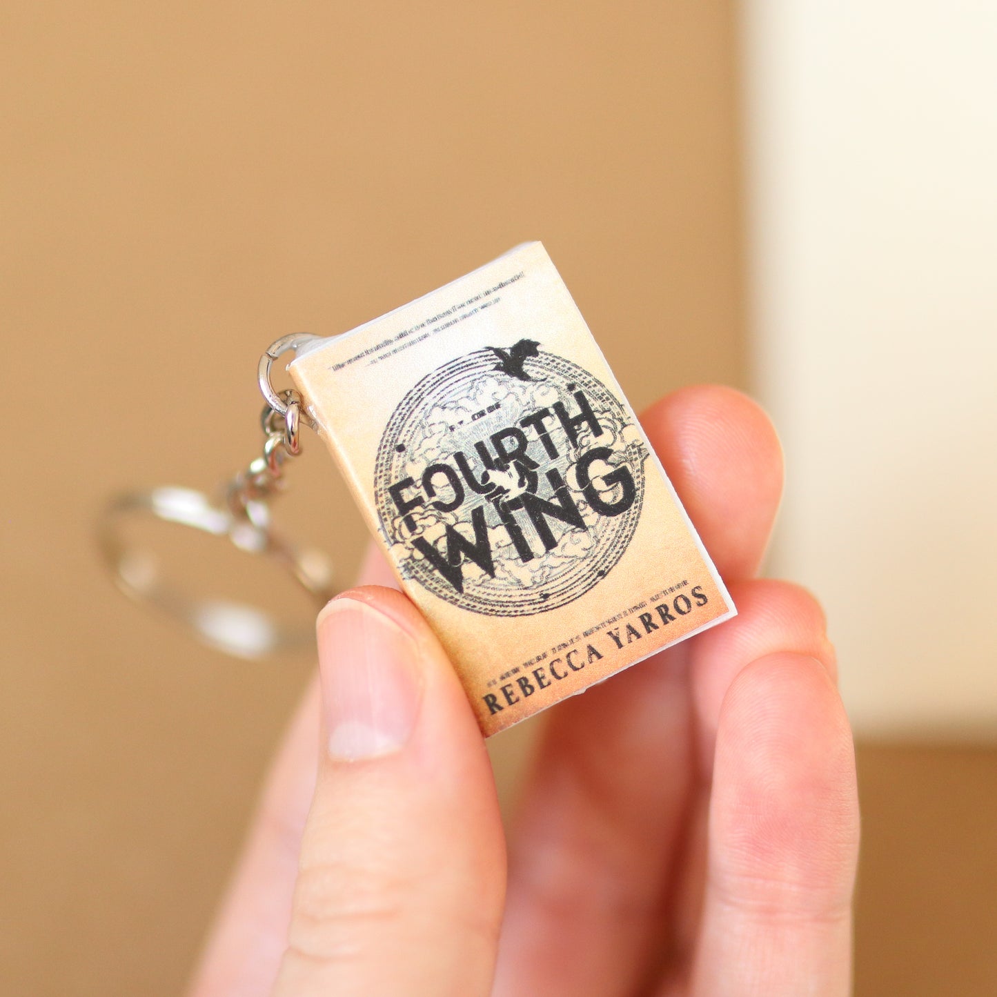 Mini Fourth Wing Book Keychain