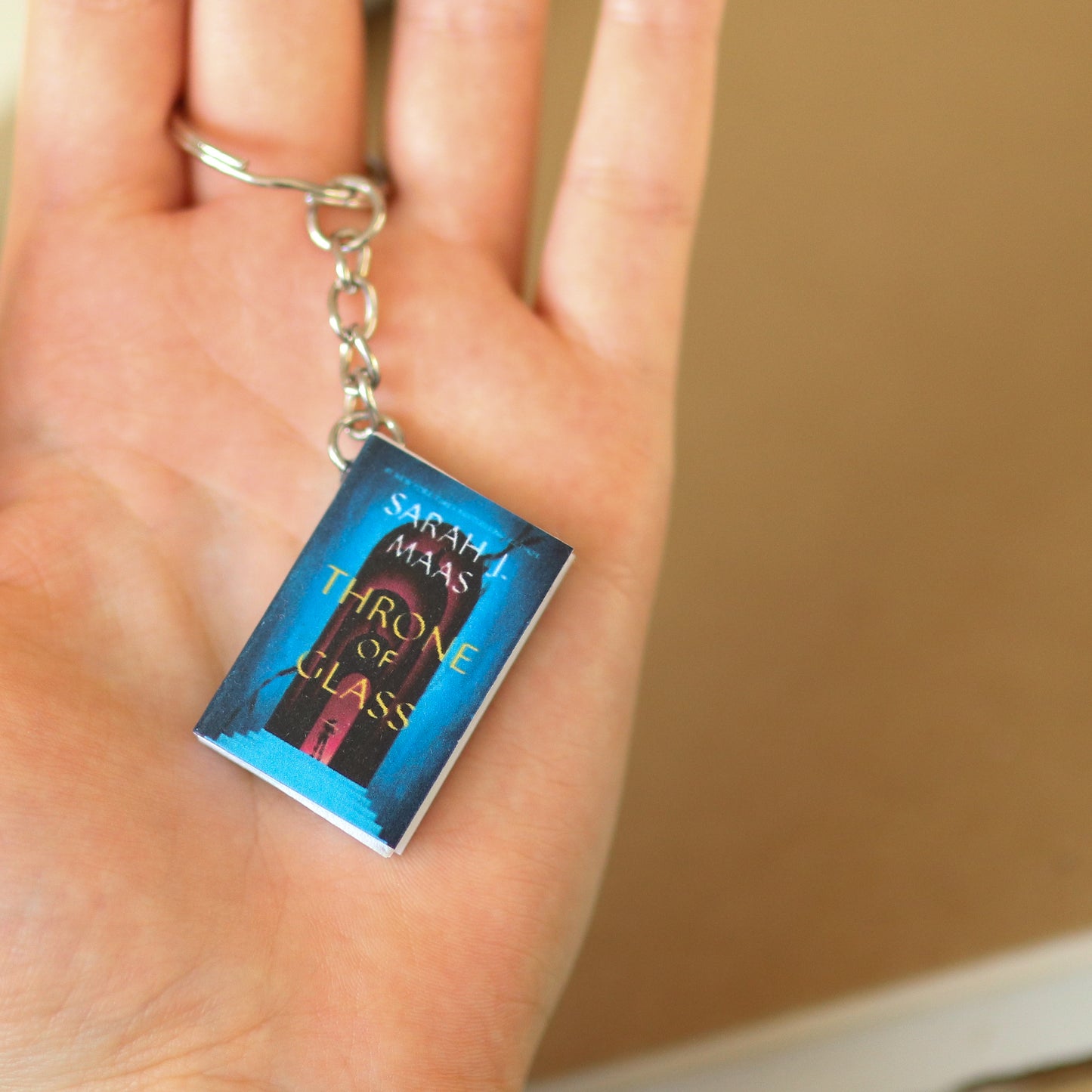Mini Throne of Glass Book Keychain