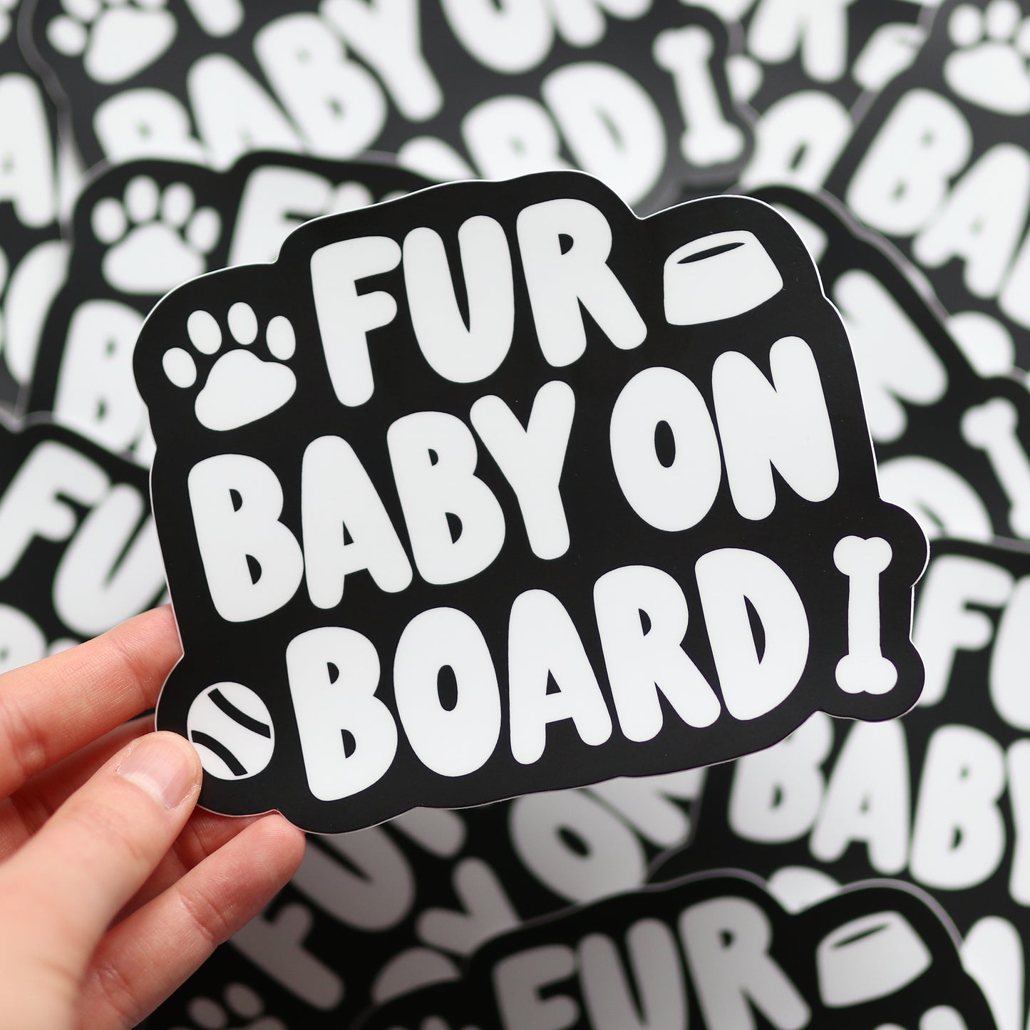 Fur Baby on Board Bumper Sticker