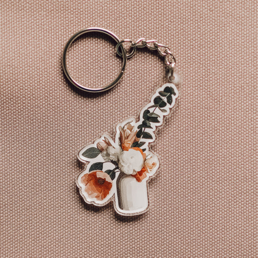 Flower Bouquet Acrylic Keychain