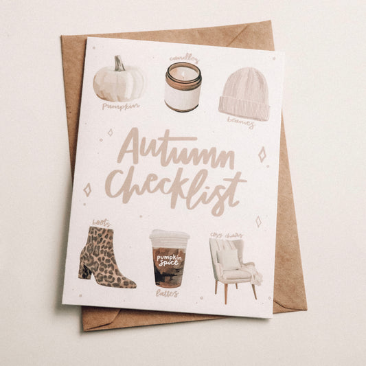 Autumn Checklist Card