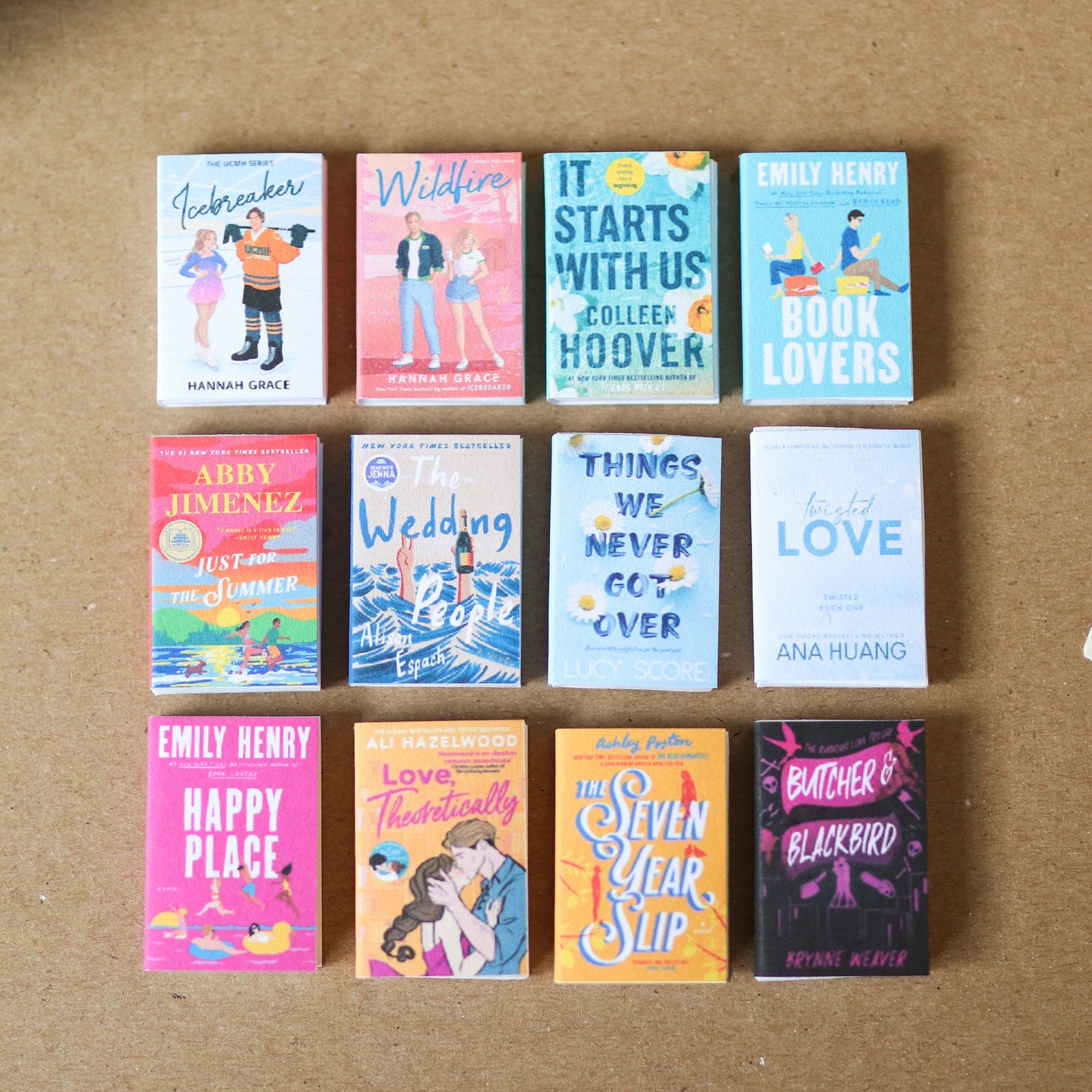 Handmade MINI Romance Popular Books (set of 12 mini books)