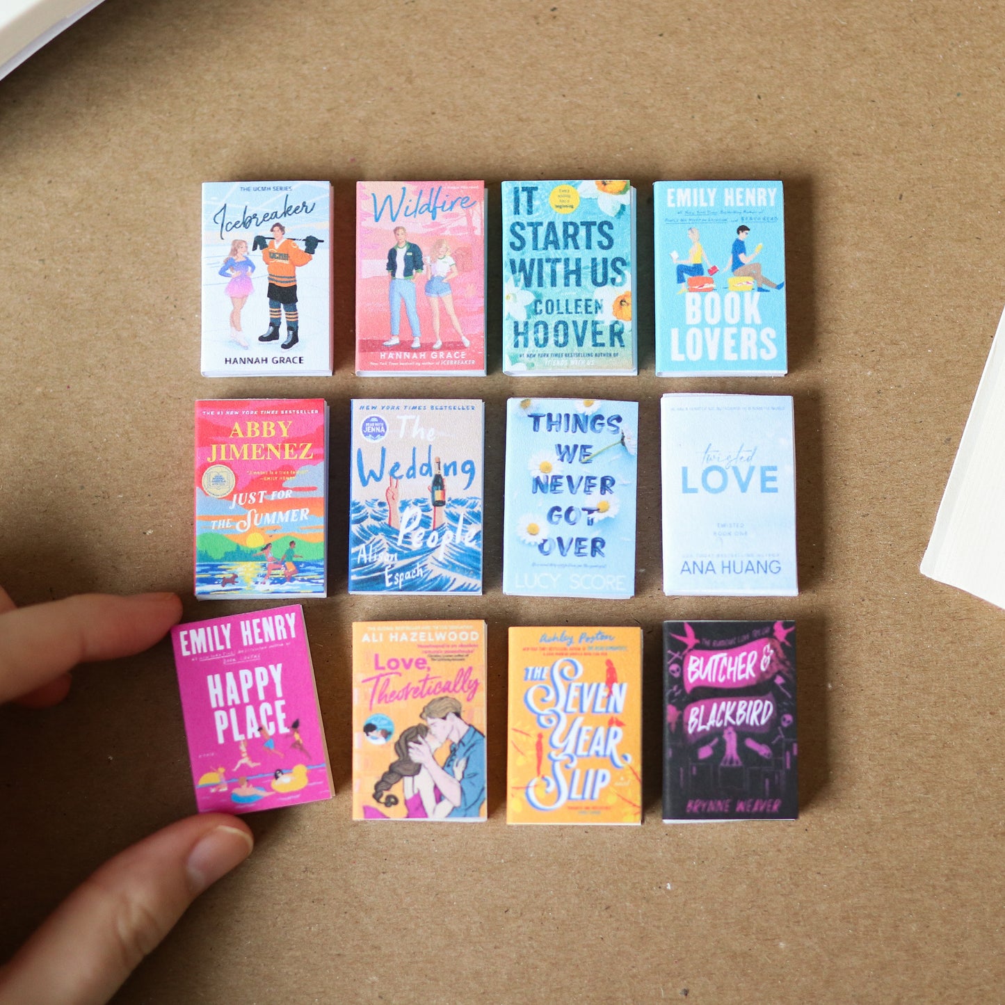 Handmade MINI Romance Popular Books (set of 12 mini books)